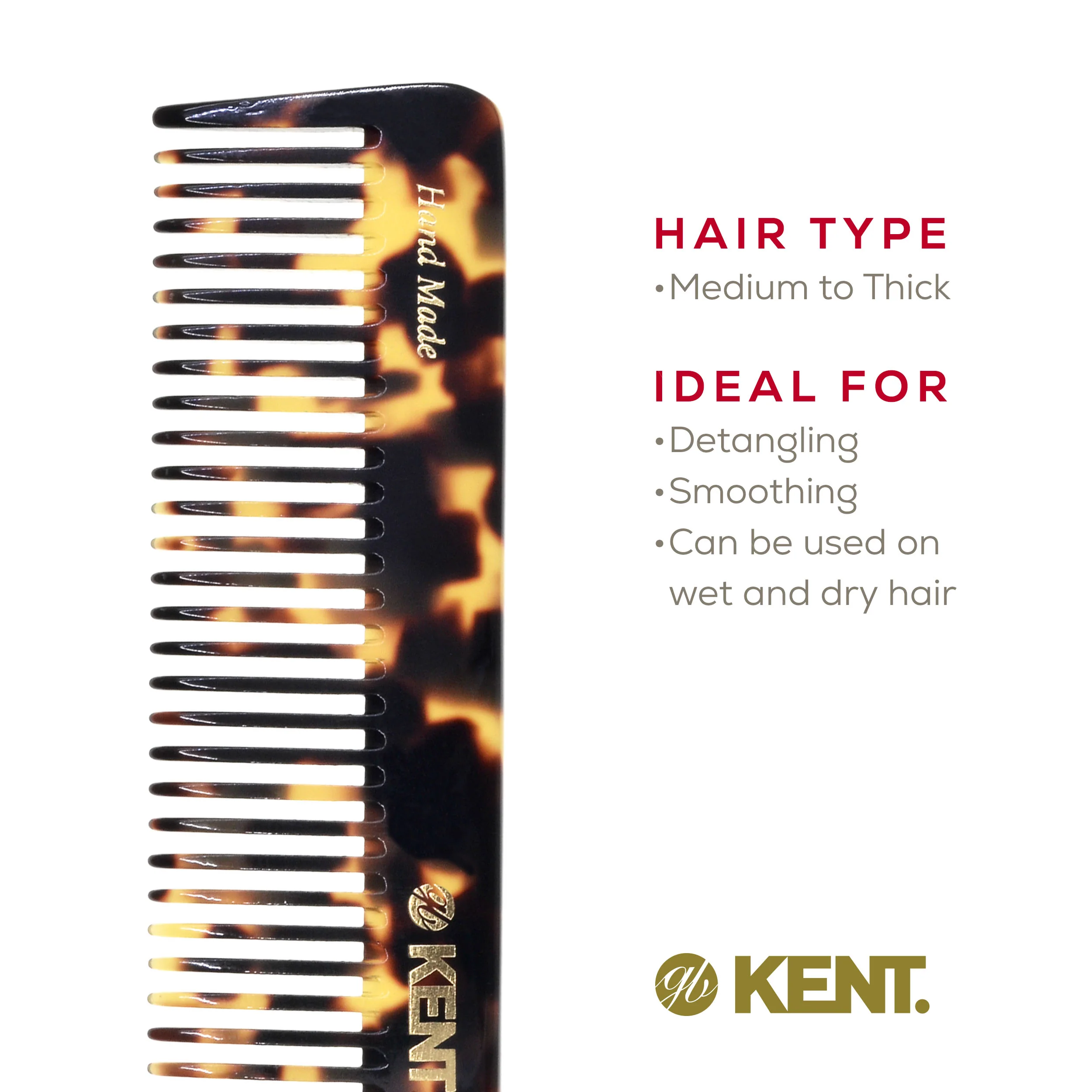 7.5 Wide Tooth Detangler Comb for Thick Hair - Image 12