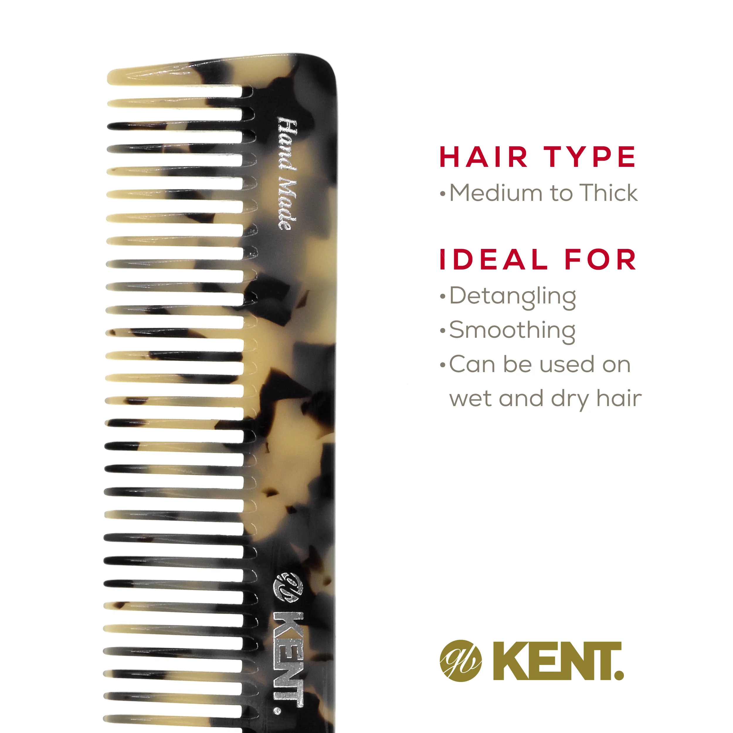 7.5 Wide Tooth Detangler Comb for Thick Hair - Image 18