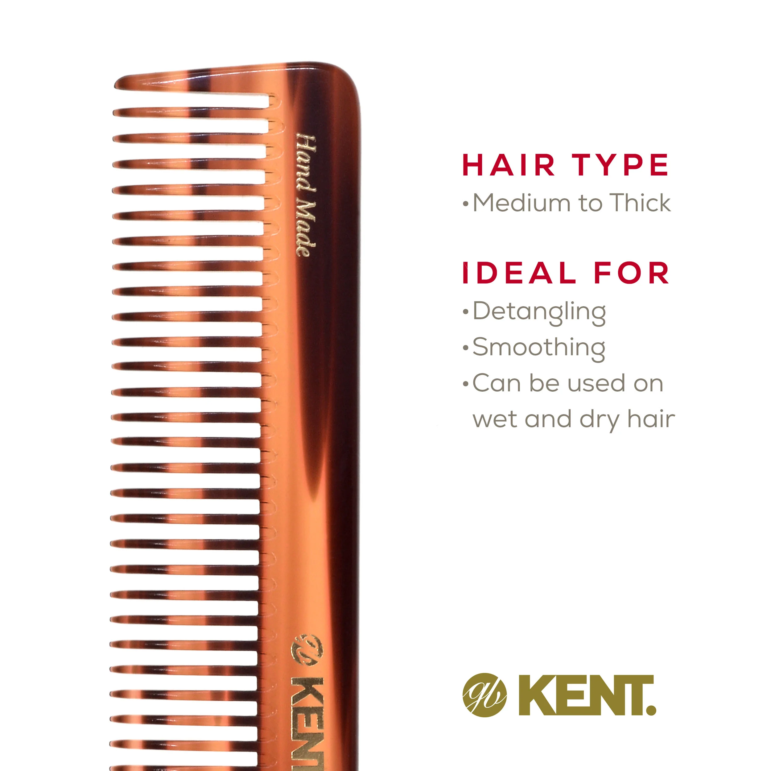7.5 Wide Tooth Detangler Comb for Thick Hair - Image 24