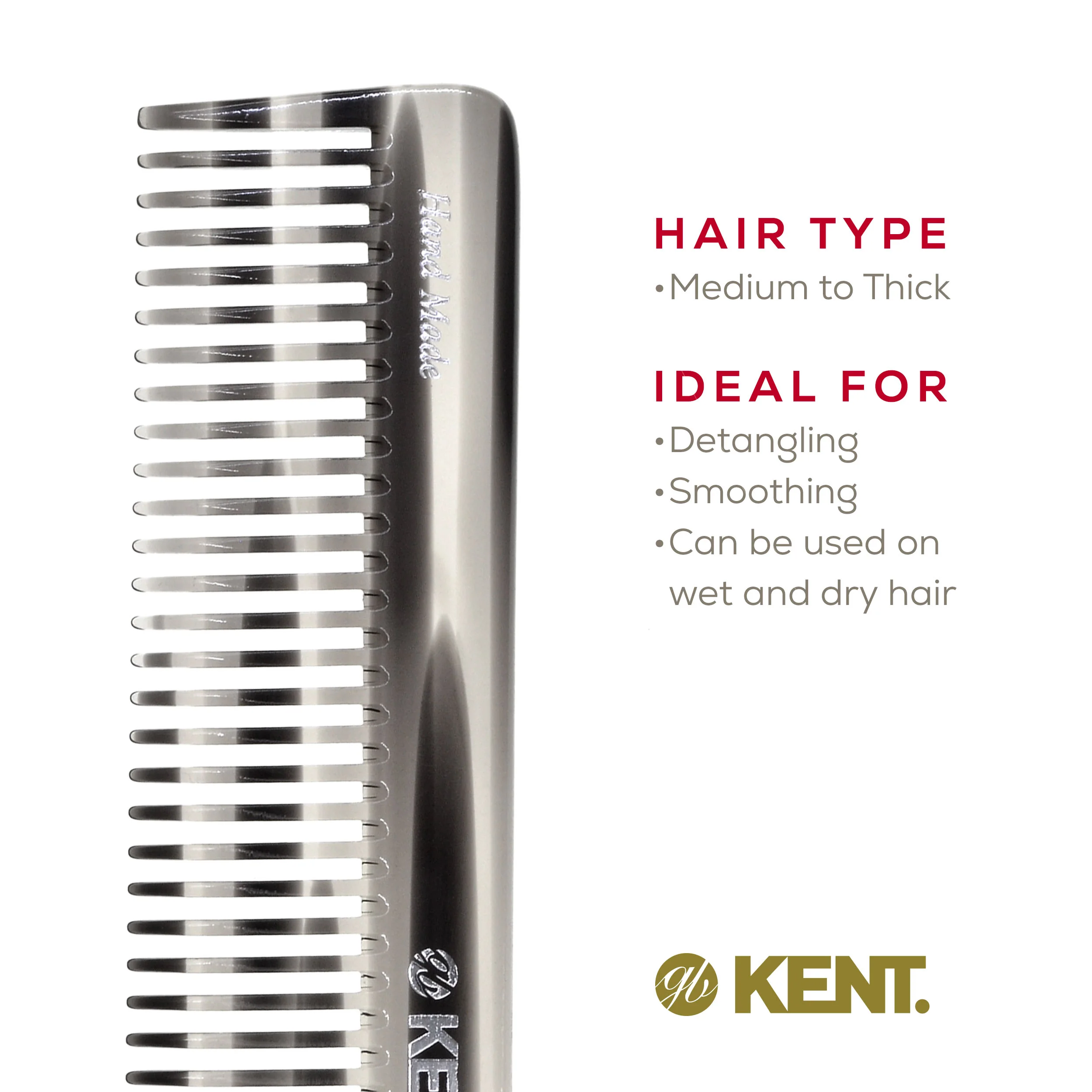 7.5 Wide Tooth Detangler Comb for Thick Hair - Image 6