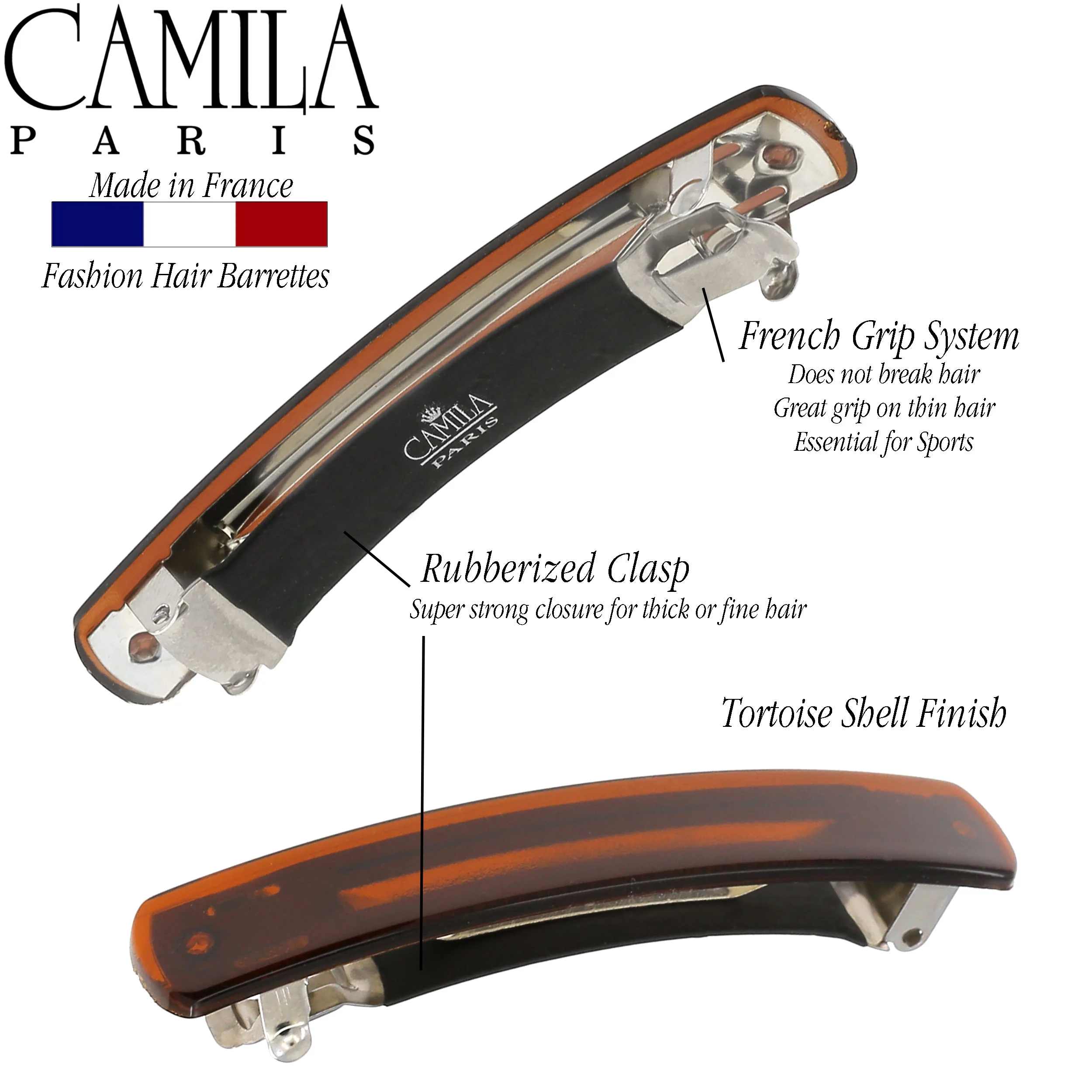 Camila Paris AD819 Round Edge No-Slip Barrette - Image 11
