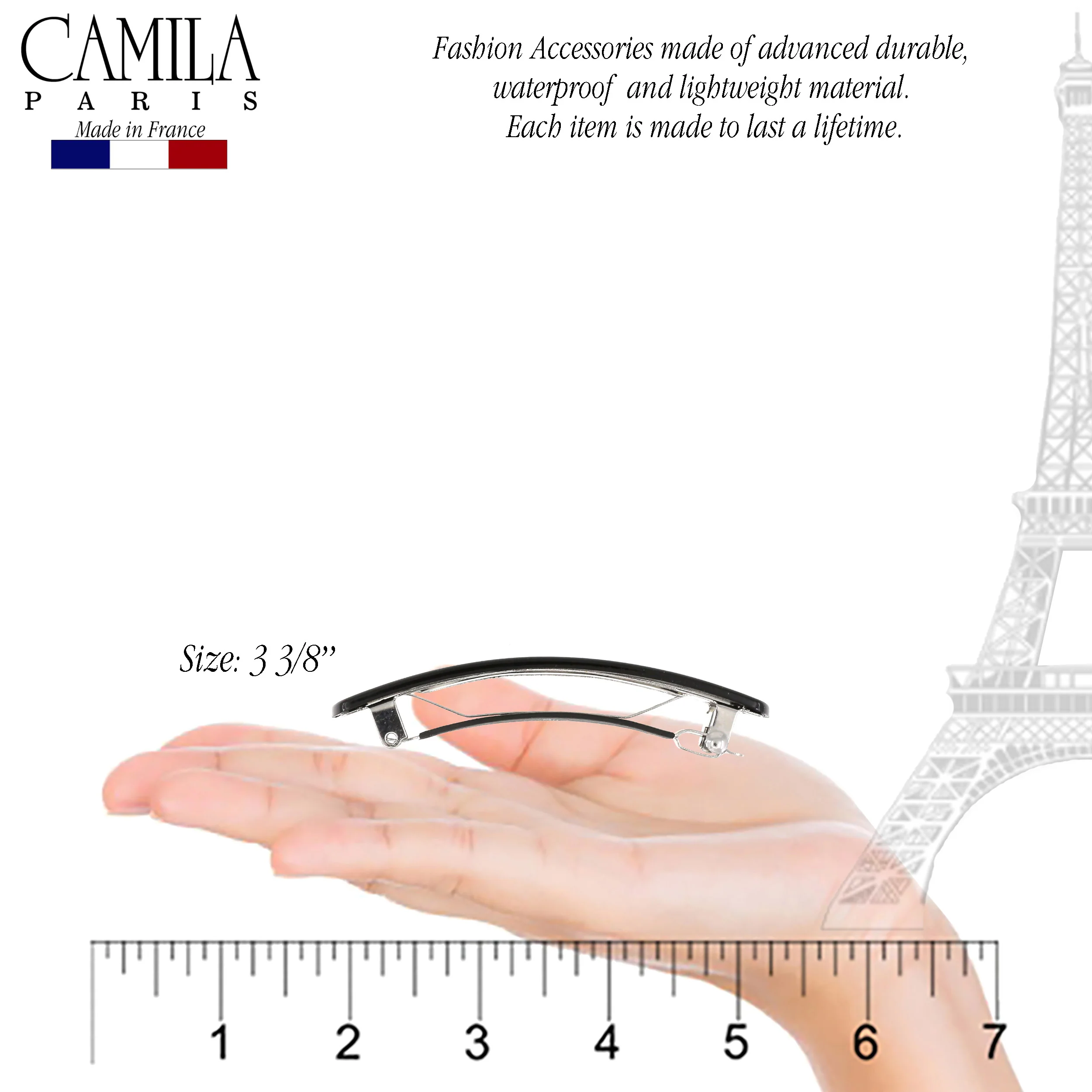 Camila Paris AD819 Round Edge No-Slip Barrette - Image 14