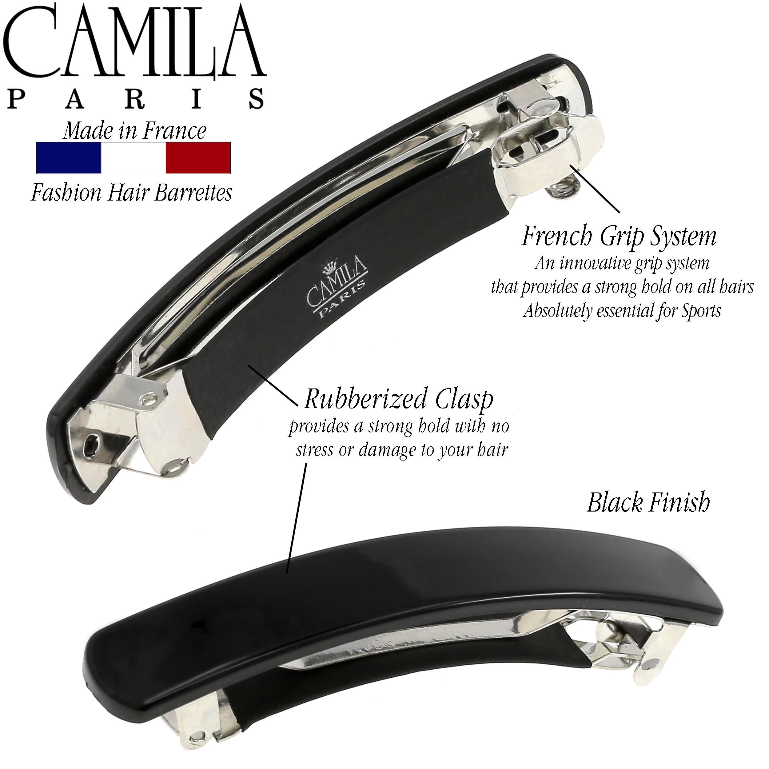 Camila Paris AD819 Round Edge No-Slip Barrette - Image 15
