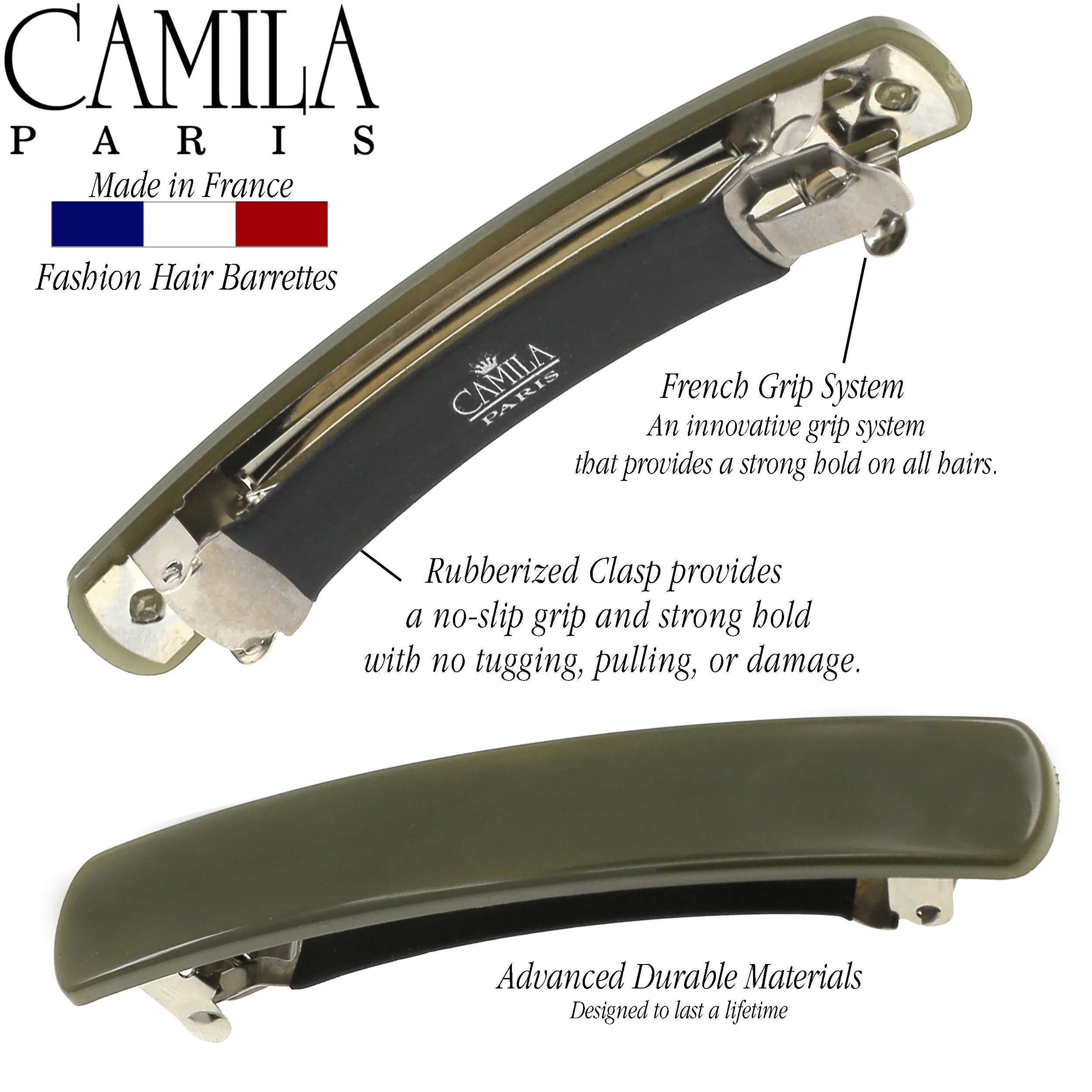 Camila Paris AD819 Round Edge No-Slip Barrette - Image 24