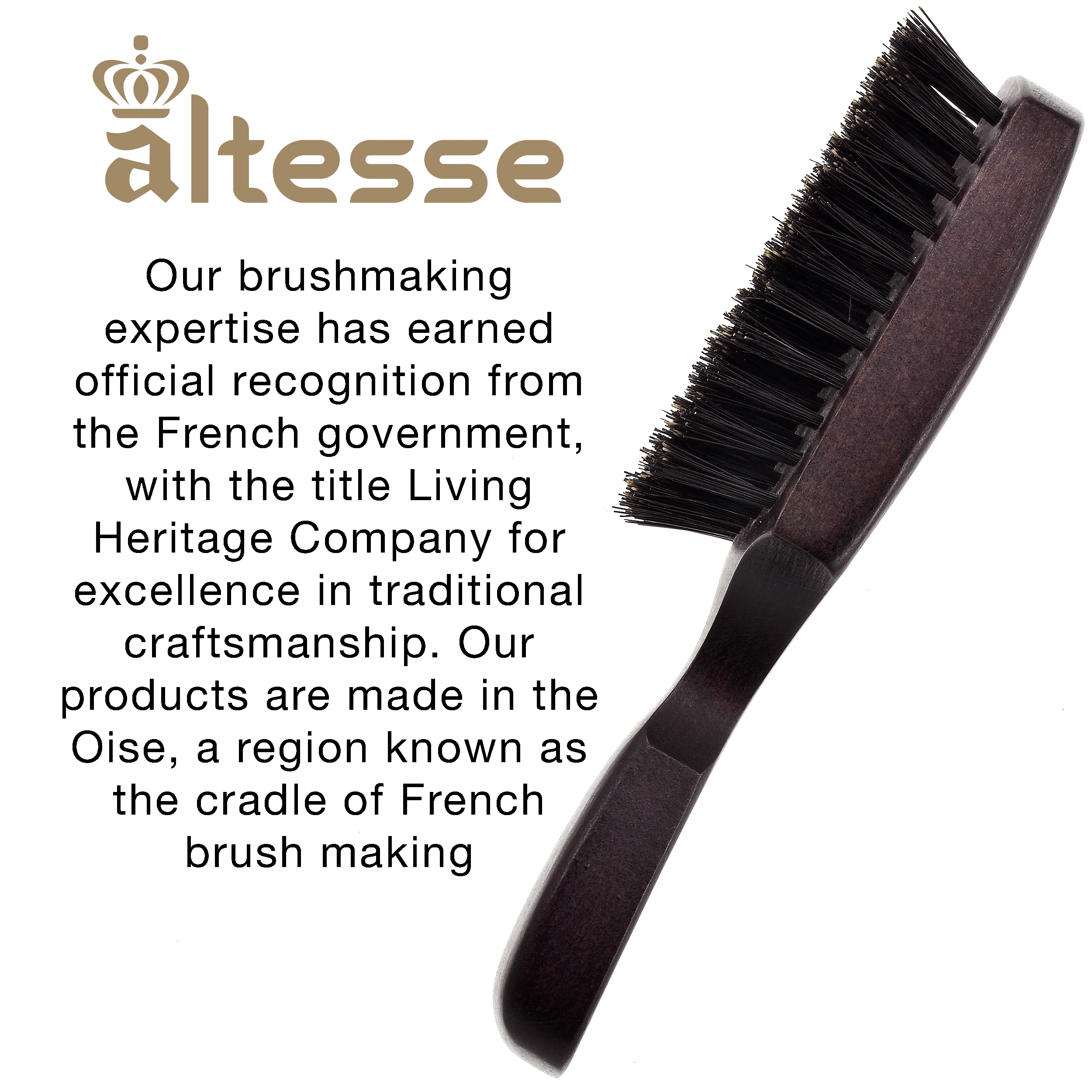 Boar Bristle Hair, Beard, and Mustache Club Brush - Image 9
