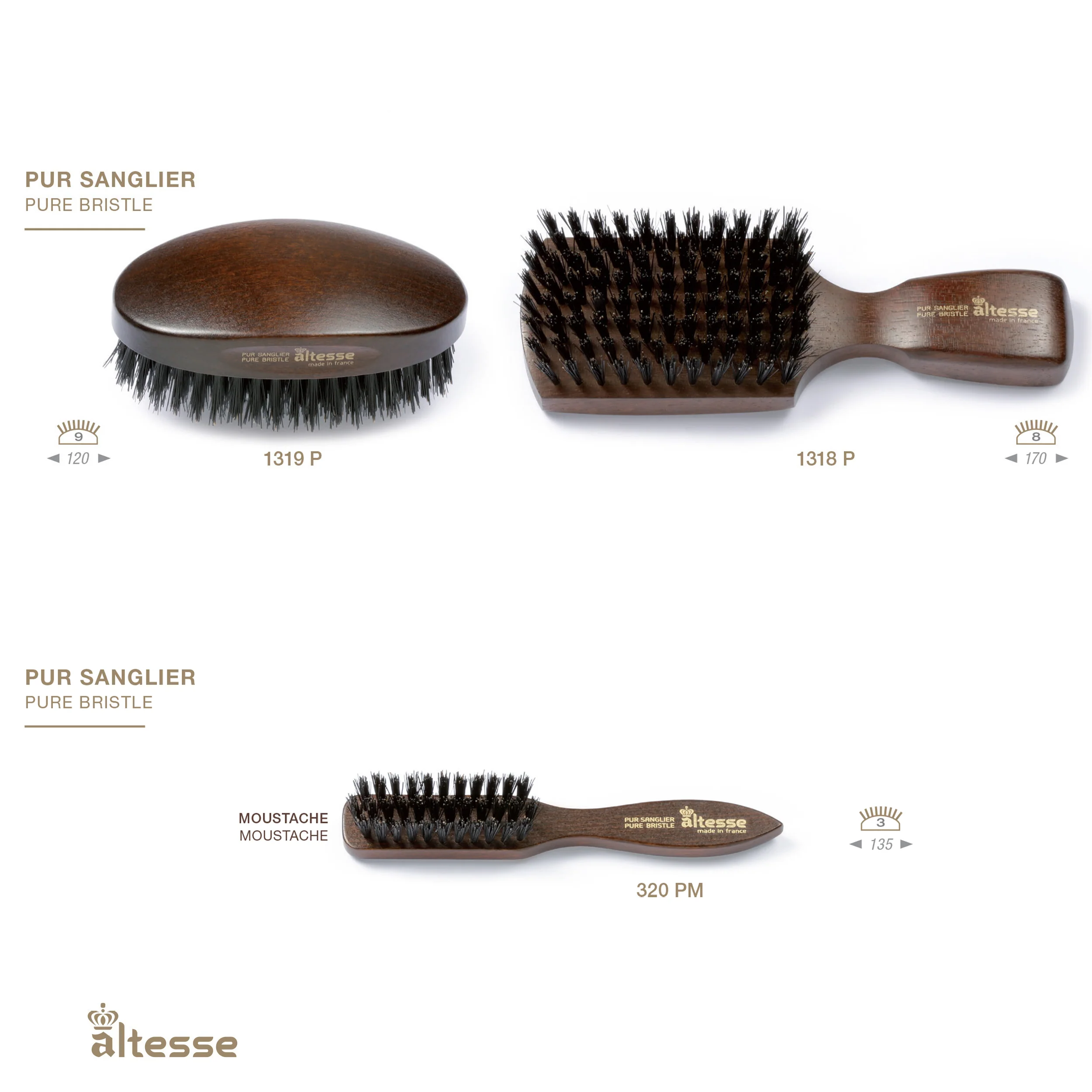 Boar Bristle Pocket Beard and Mustache Brush (5.5") - Image 6