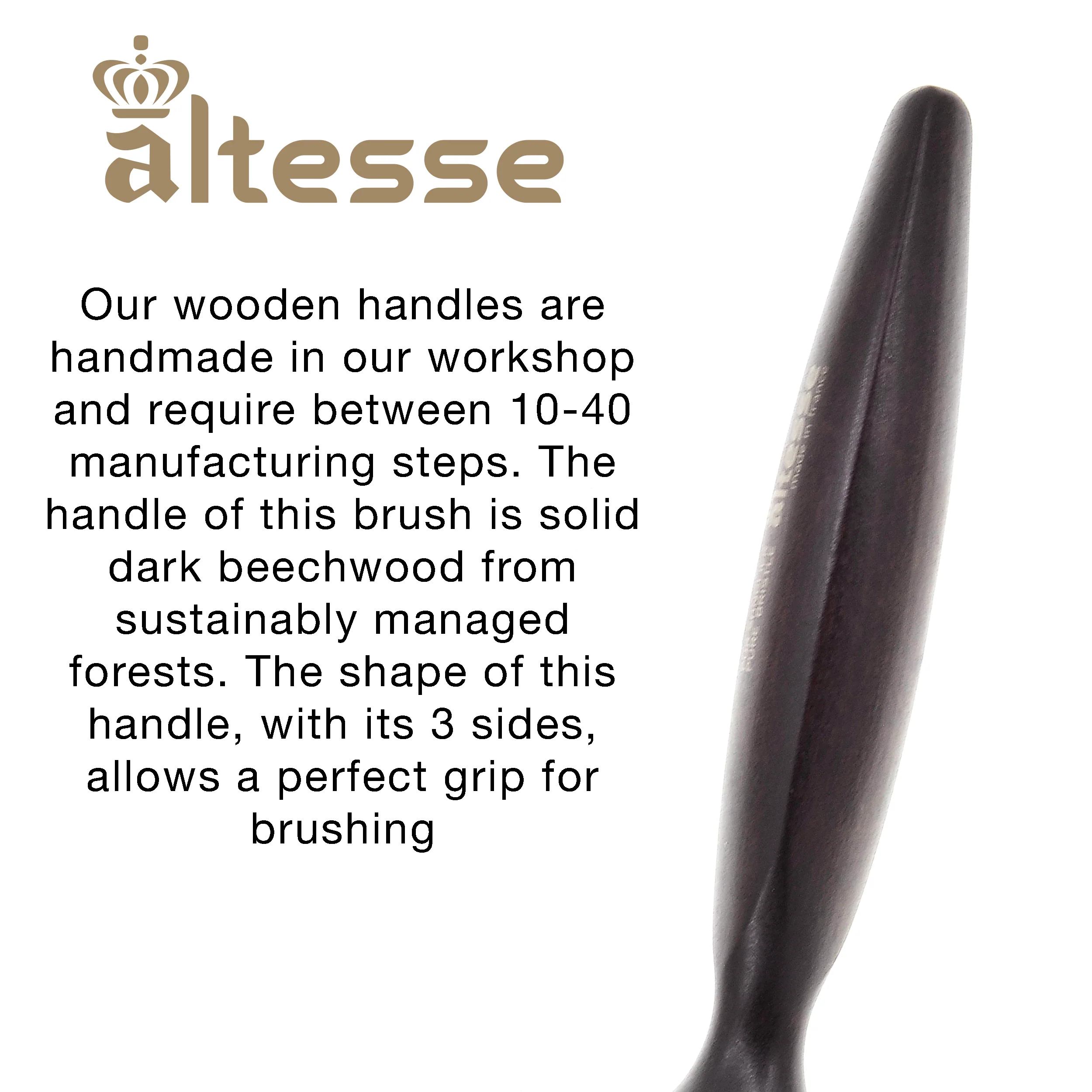 Boar Bristle Round Brush Handmade in France - Image 15