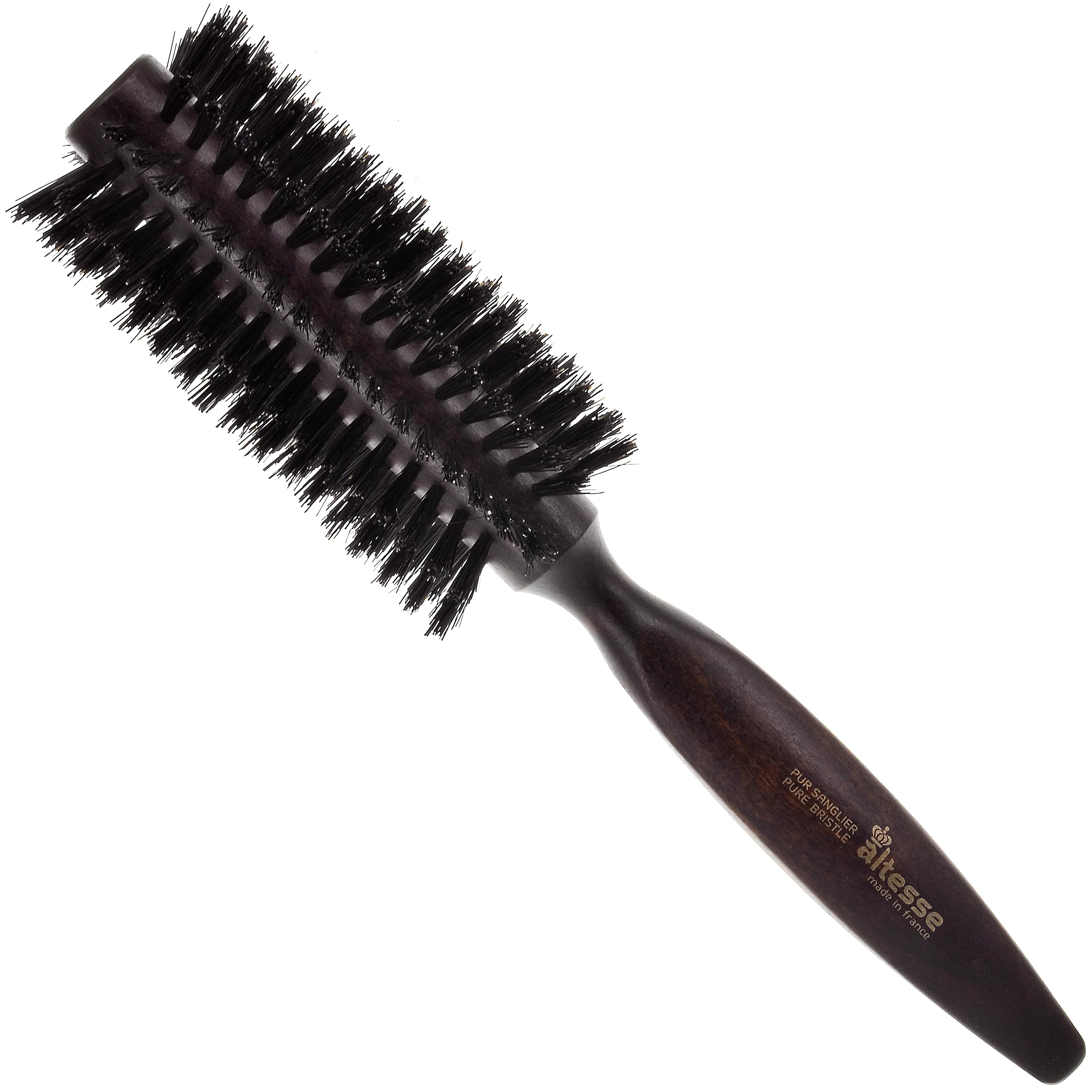 Boar Bristle Round Brush Handmade in France - Image 7