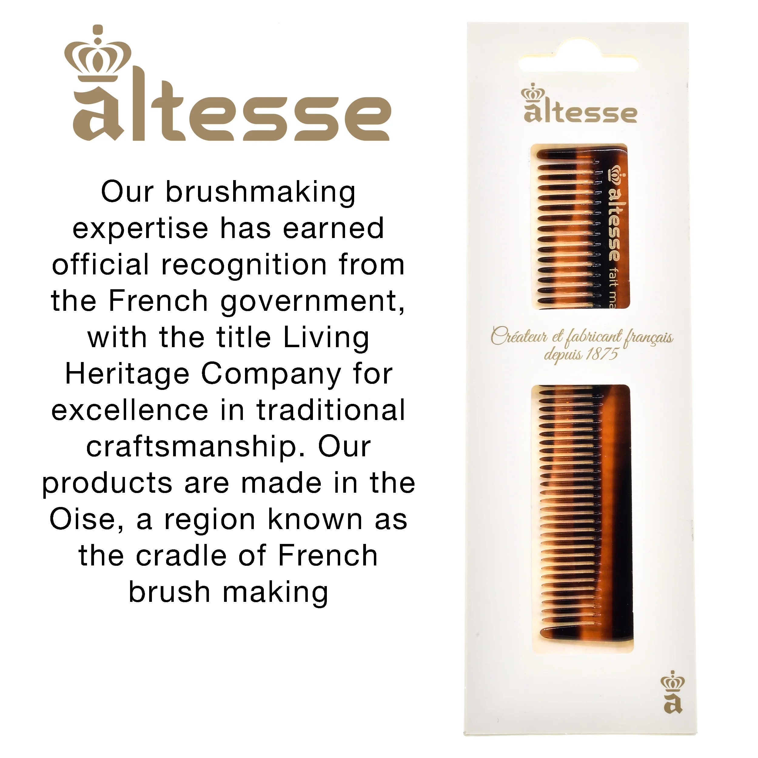 Fine Tooth Tortoiseshell Pocket Styling Comb (5.5") - Image 5