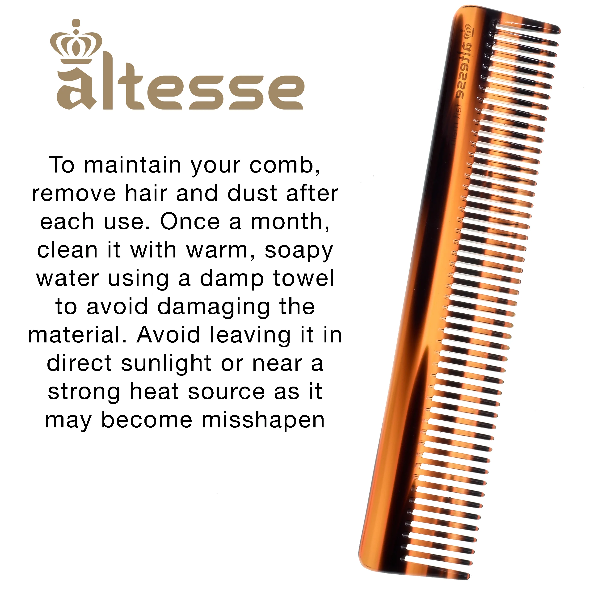 Large Wide Tooth Detangler Dresser Comb (7.6") - Image 4