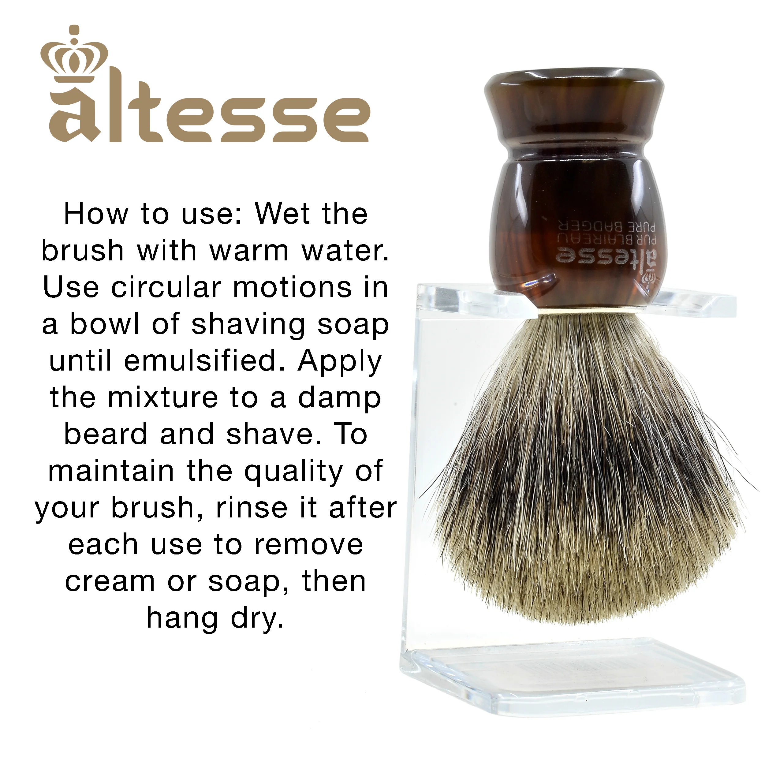 Natural Bristle French-Made Shaving Brushes - Image 13