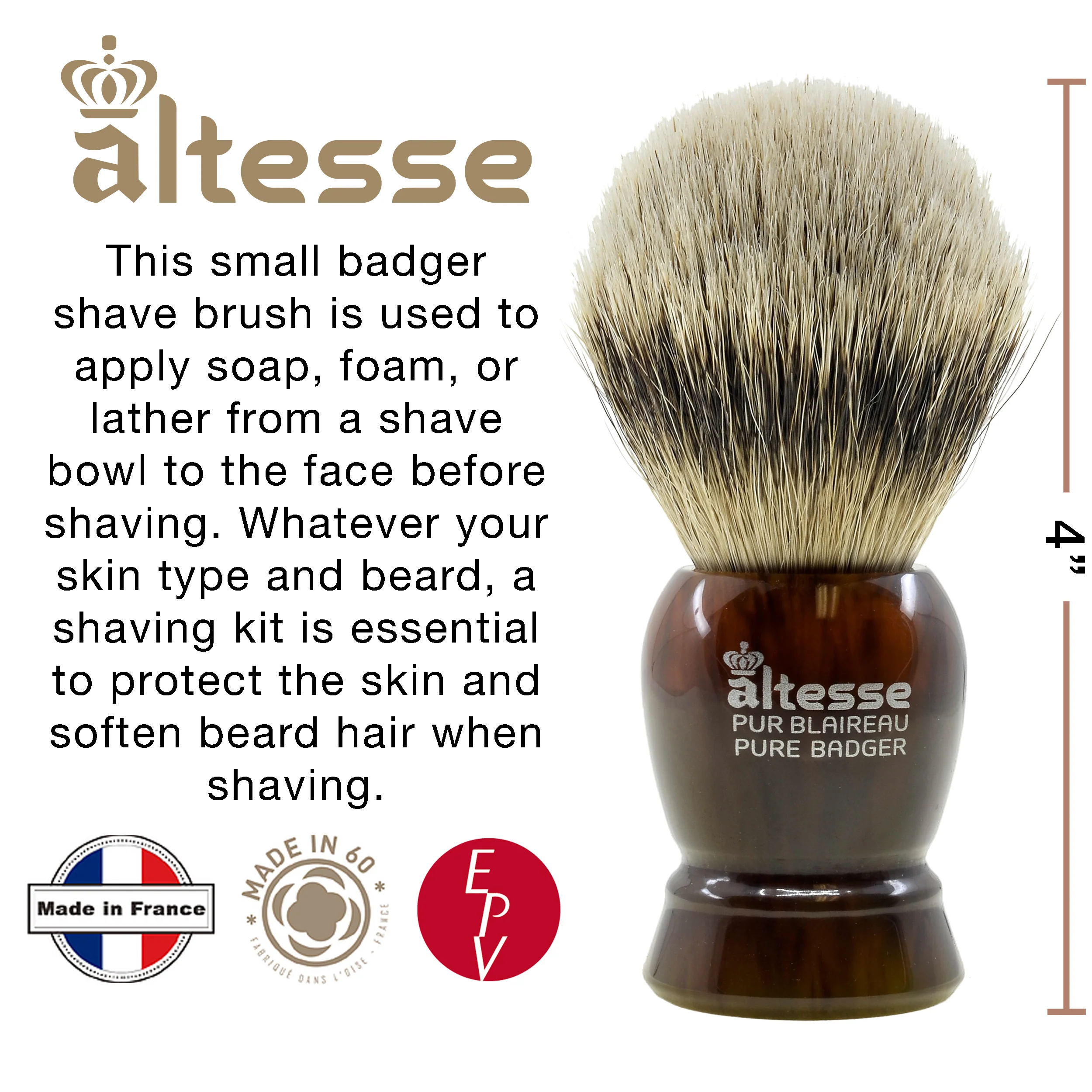 Natural Bristle French-Made Shaving Brushes - Image 15