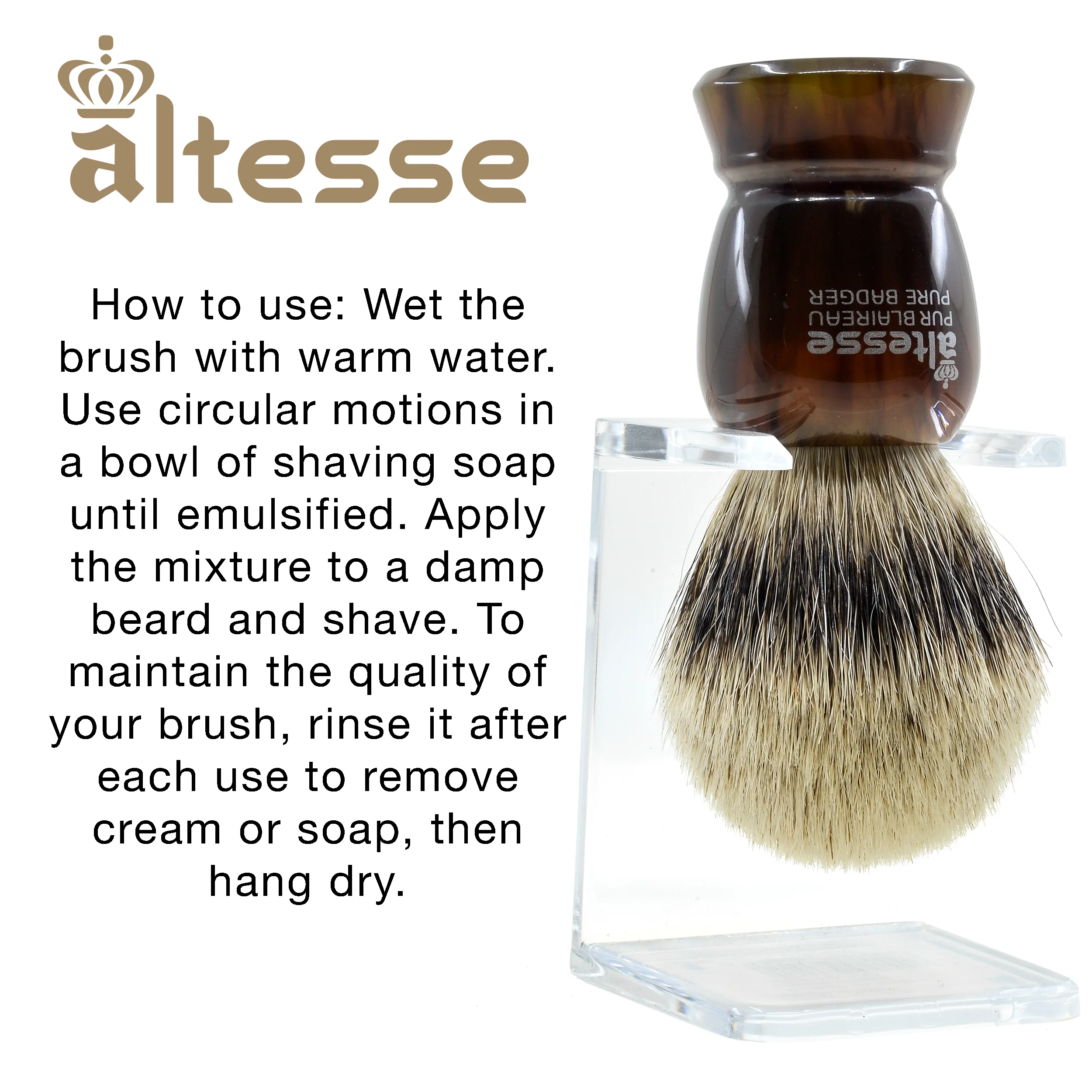 Natural Bristle French-Made Shaving Brushes - Image 17