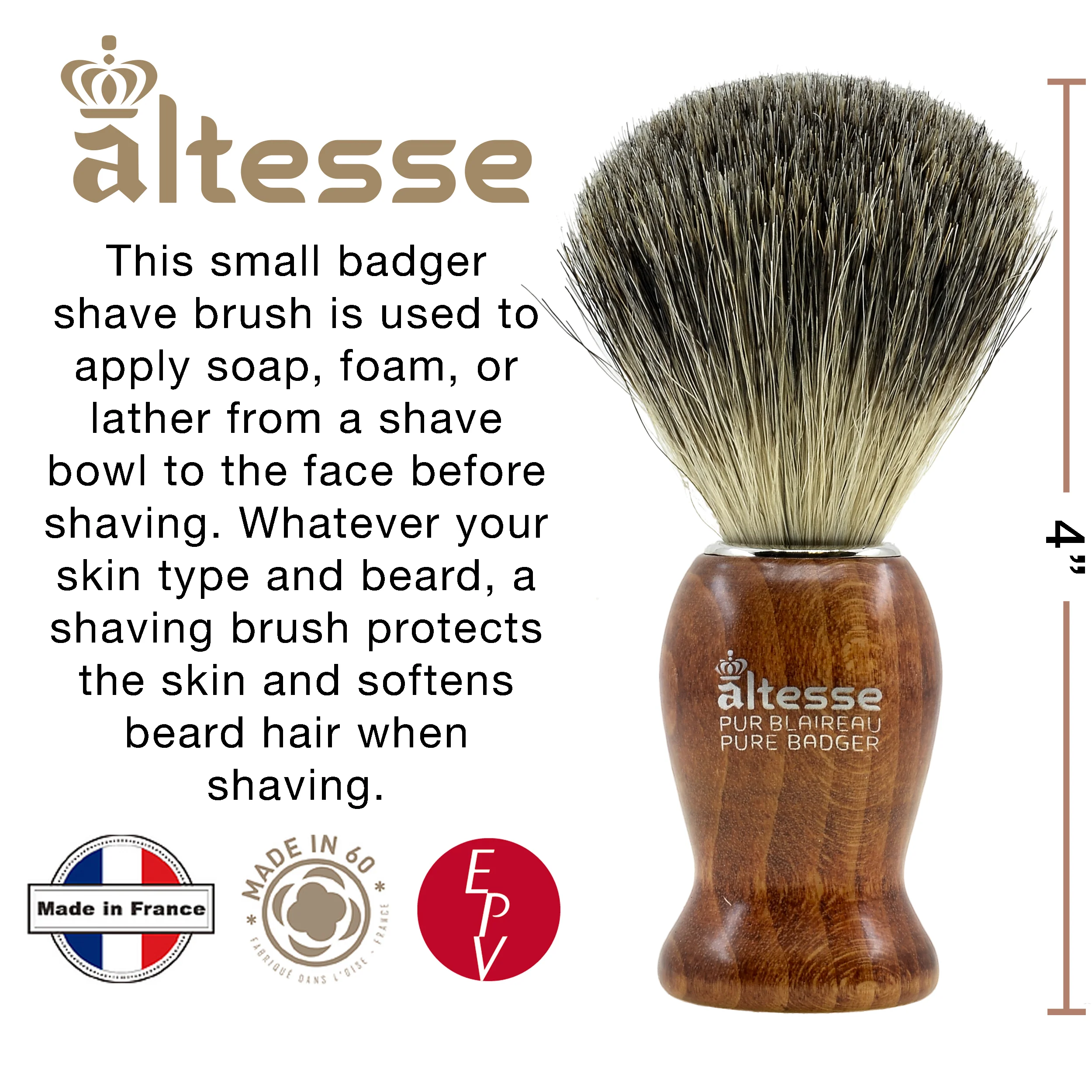 Natural Bristle French-Made Shaving Brushes - Image 20