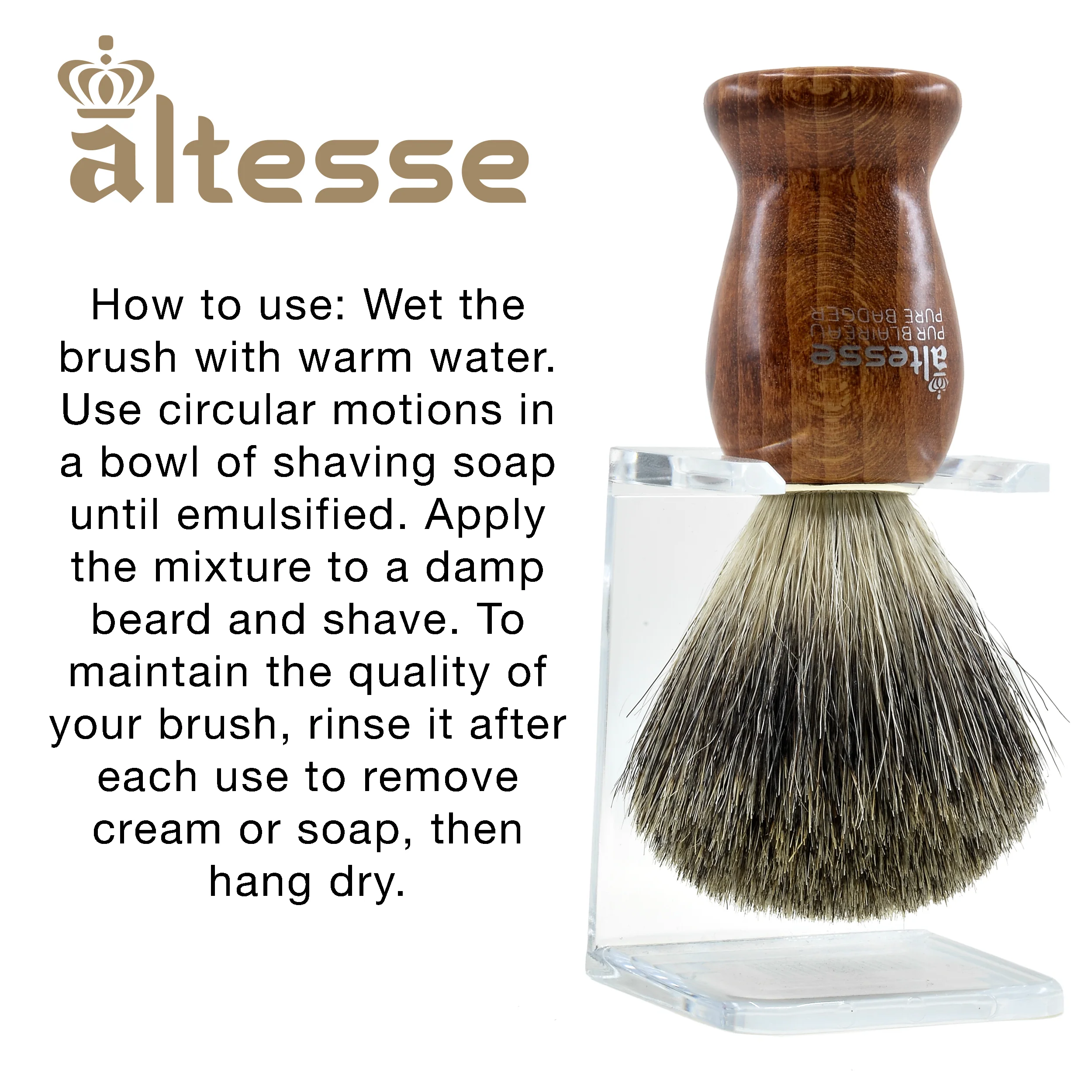 Natural Bristle French-Made Shaving Brushes - Image 22