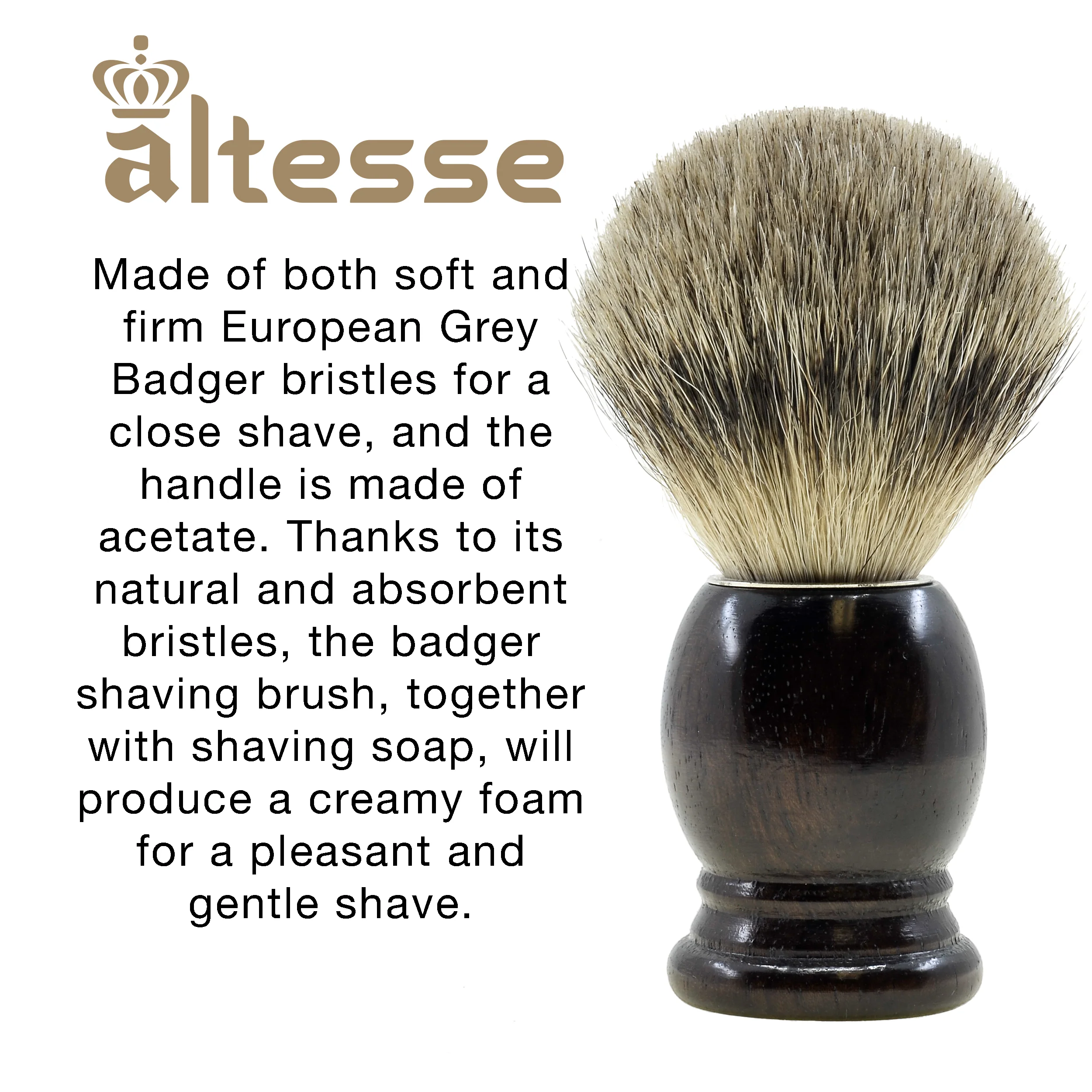Natural Bristle French-Made Shaving Brushes - Image 4