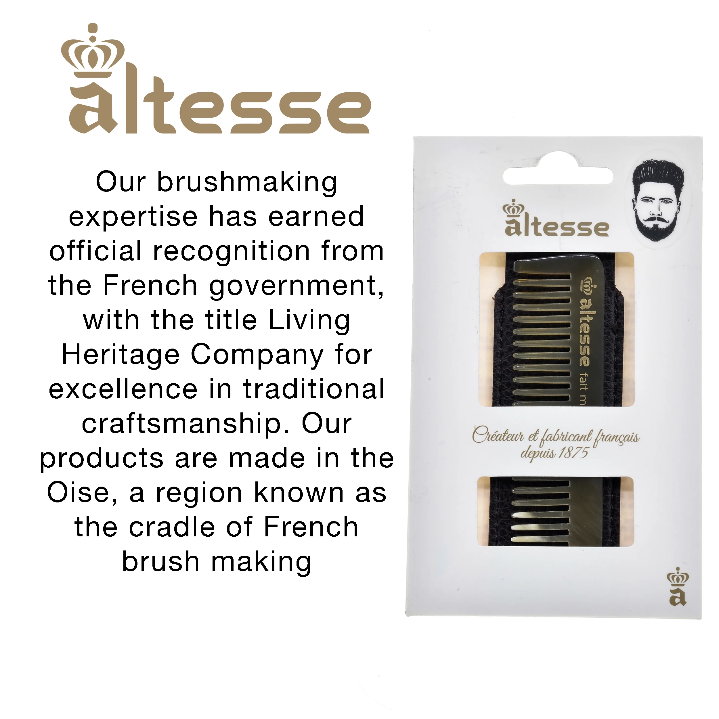 Small Wide Tooth Mustache and Beard Comb (3.5") - Image 10