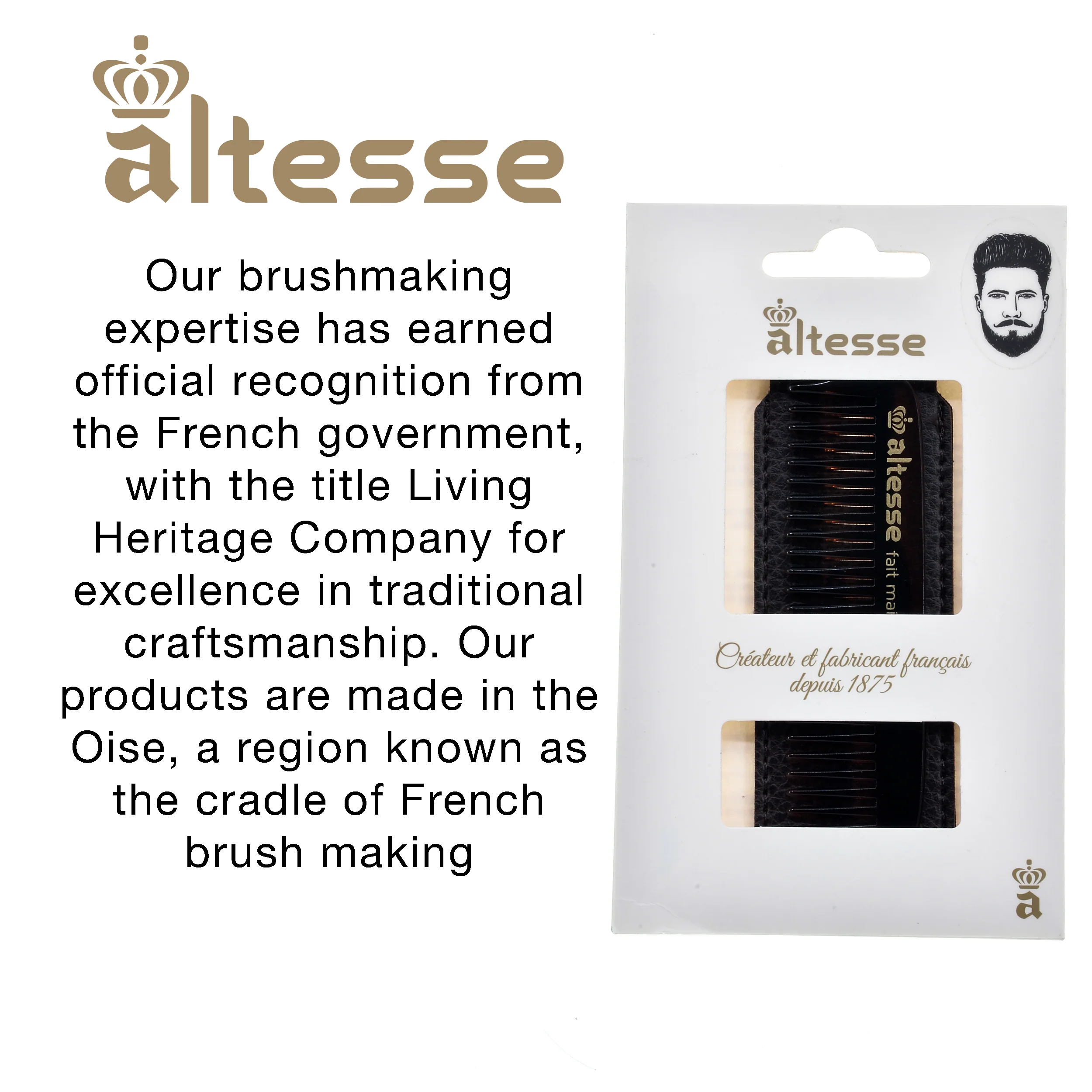 Small Wide Tooth Mustache and Beard Comb (3.5") - Image 5