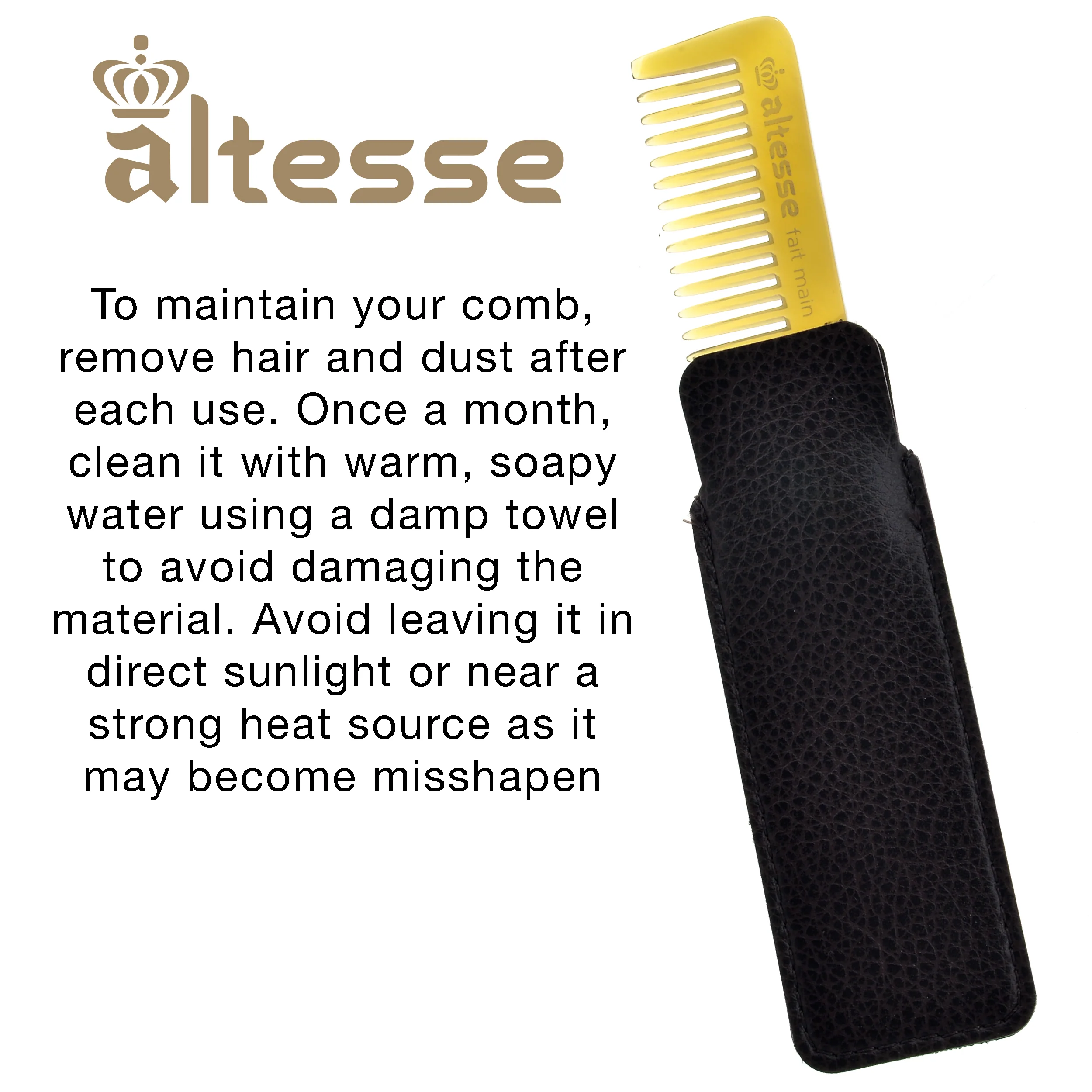 Small Wide Tooth Mustache and Beard Comb (3.5") - Image 9