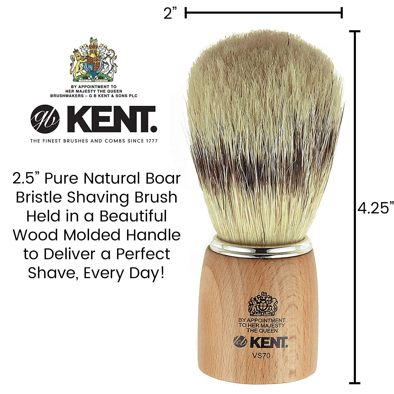 Badger Bristle Wooden Socket Shaving Brush - Image 2