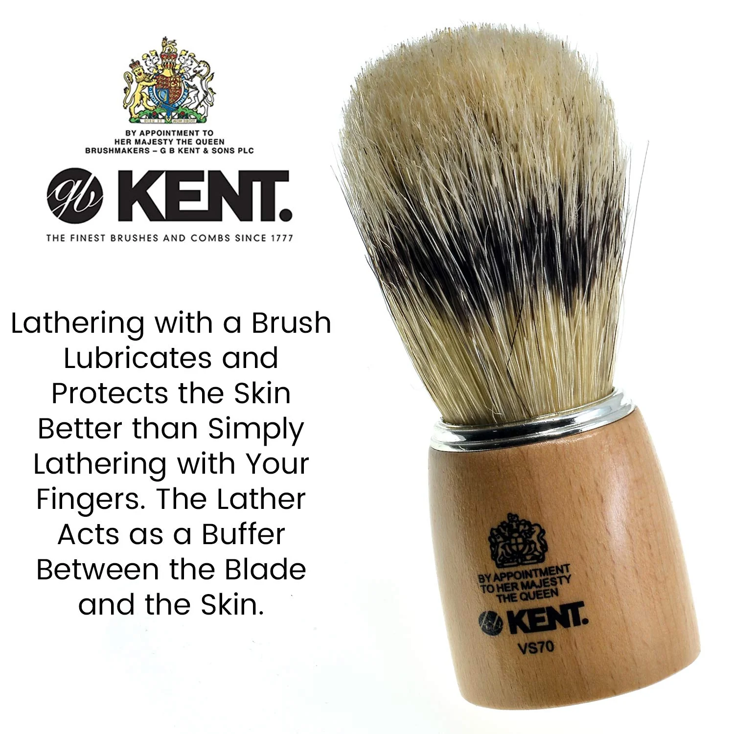 Badger Bristle Wooden Socket Shaving Brush - Image 3