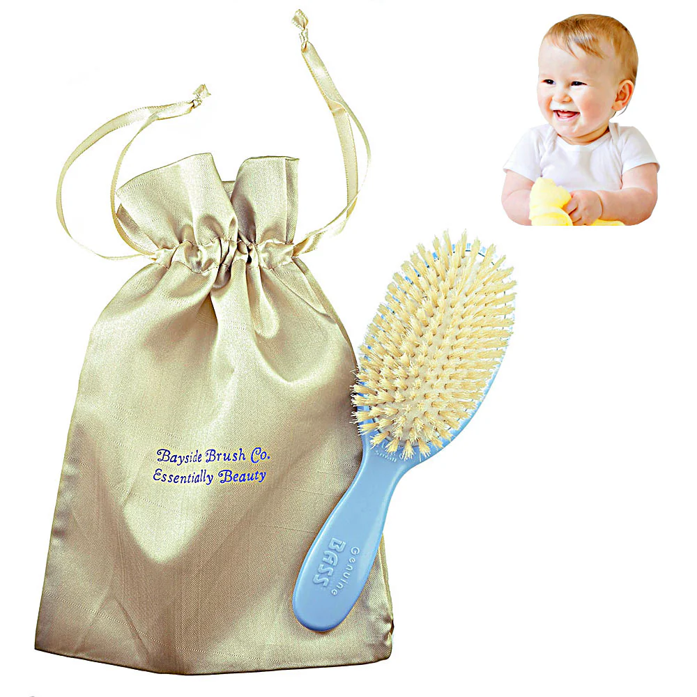 Gentle Boar Bristle Cushion Hair Brush for Babies - Image 7