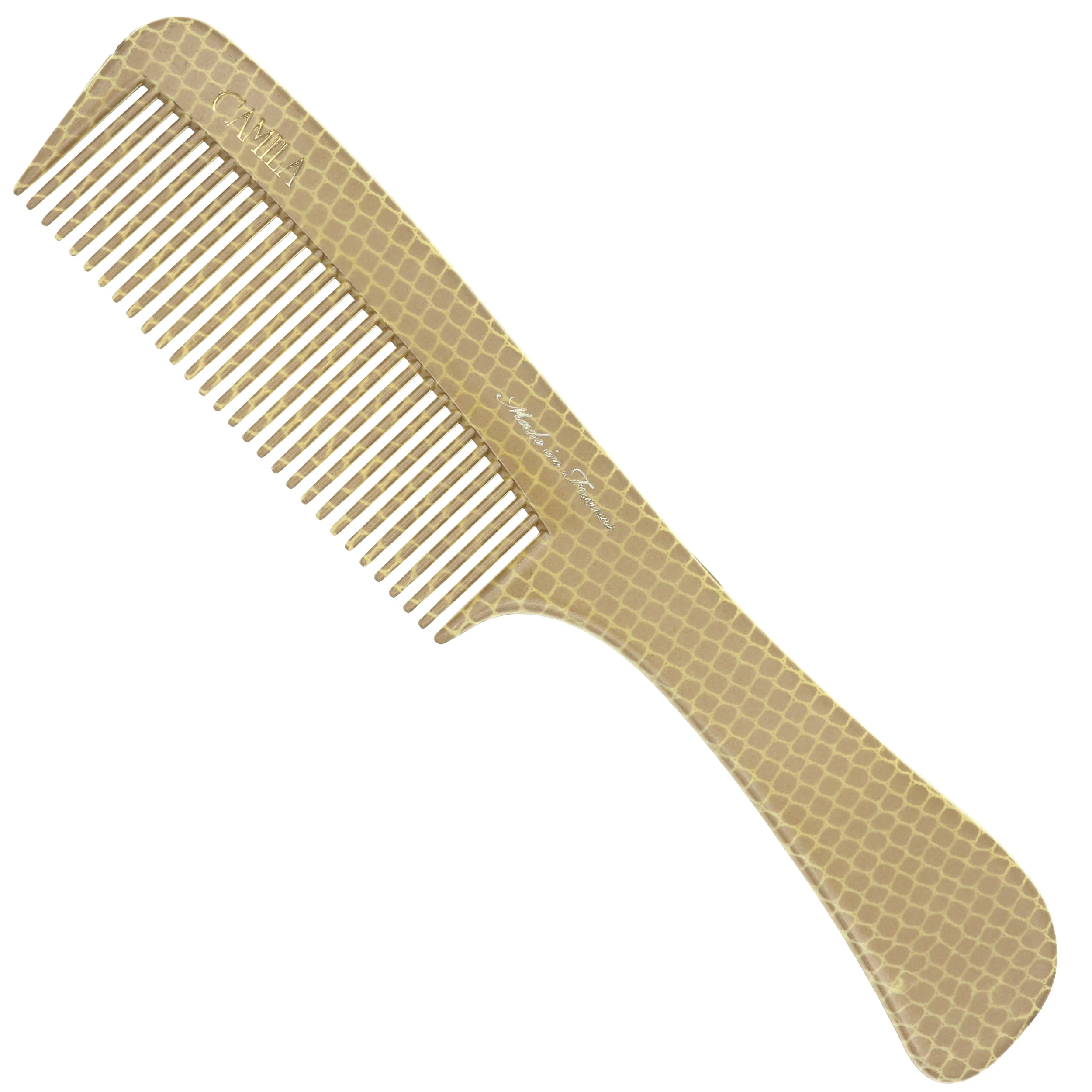 Nude Snakeskin Large Wide Tooth Comb Detangler - Image 3