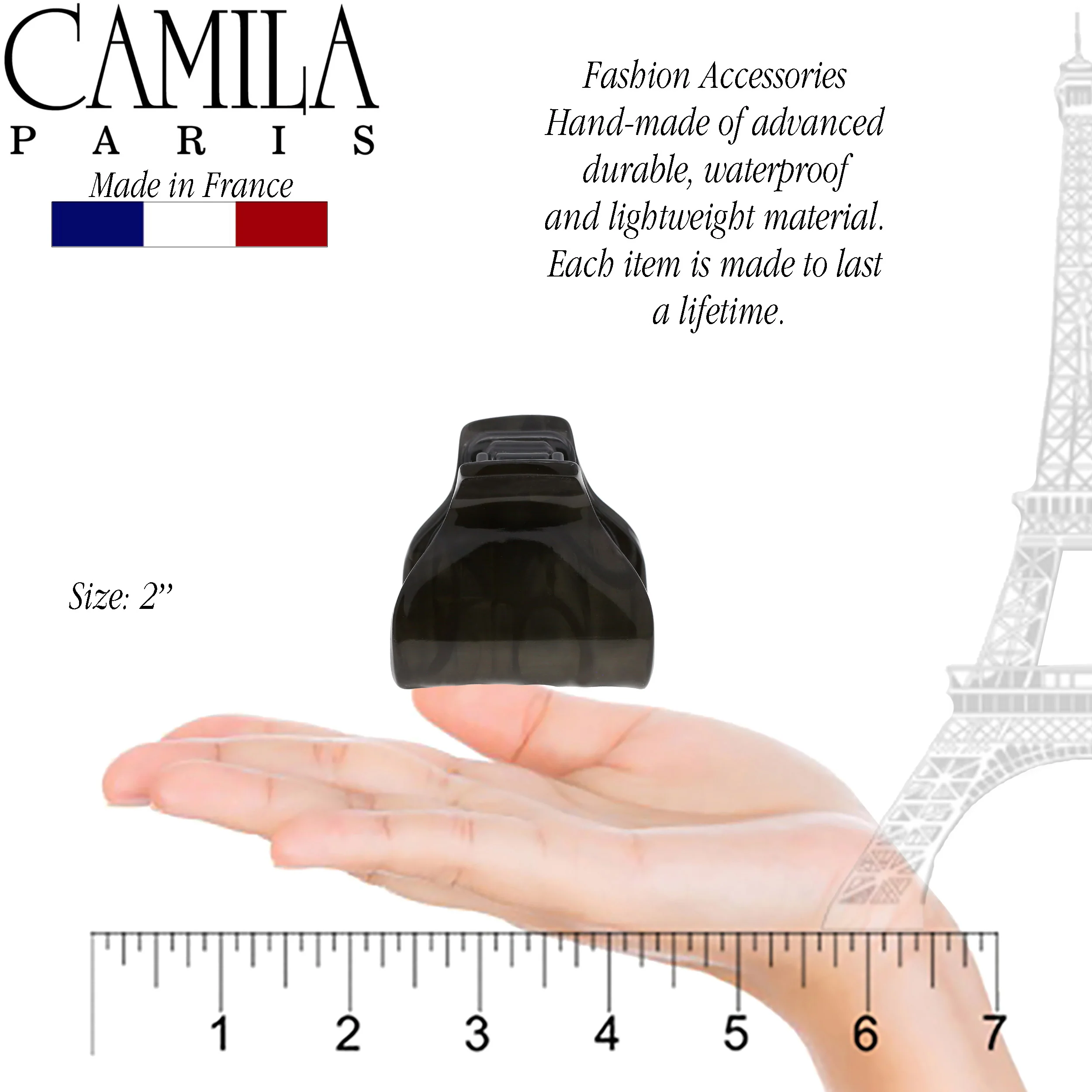 Camila Paris Classic Covered Spring Hair Clip - Image 10