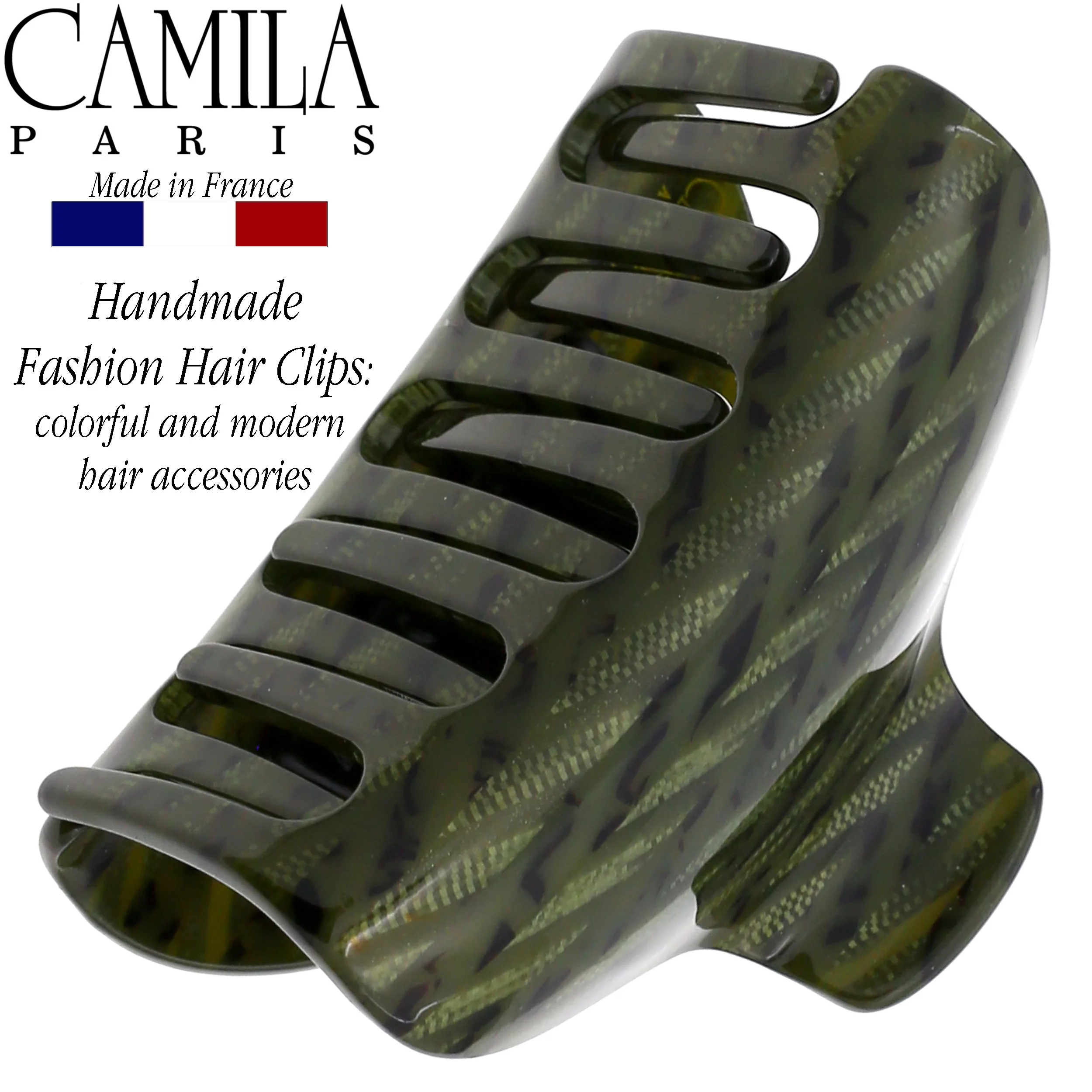 Camila Paris Classic Covered Spring Hair Clip - Image 15