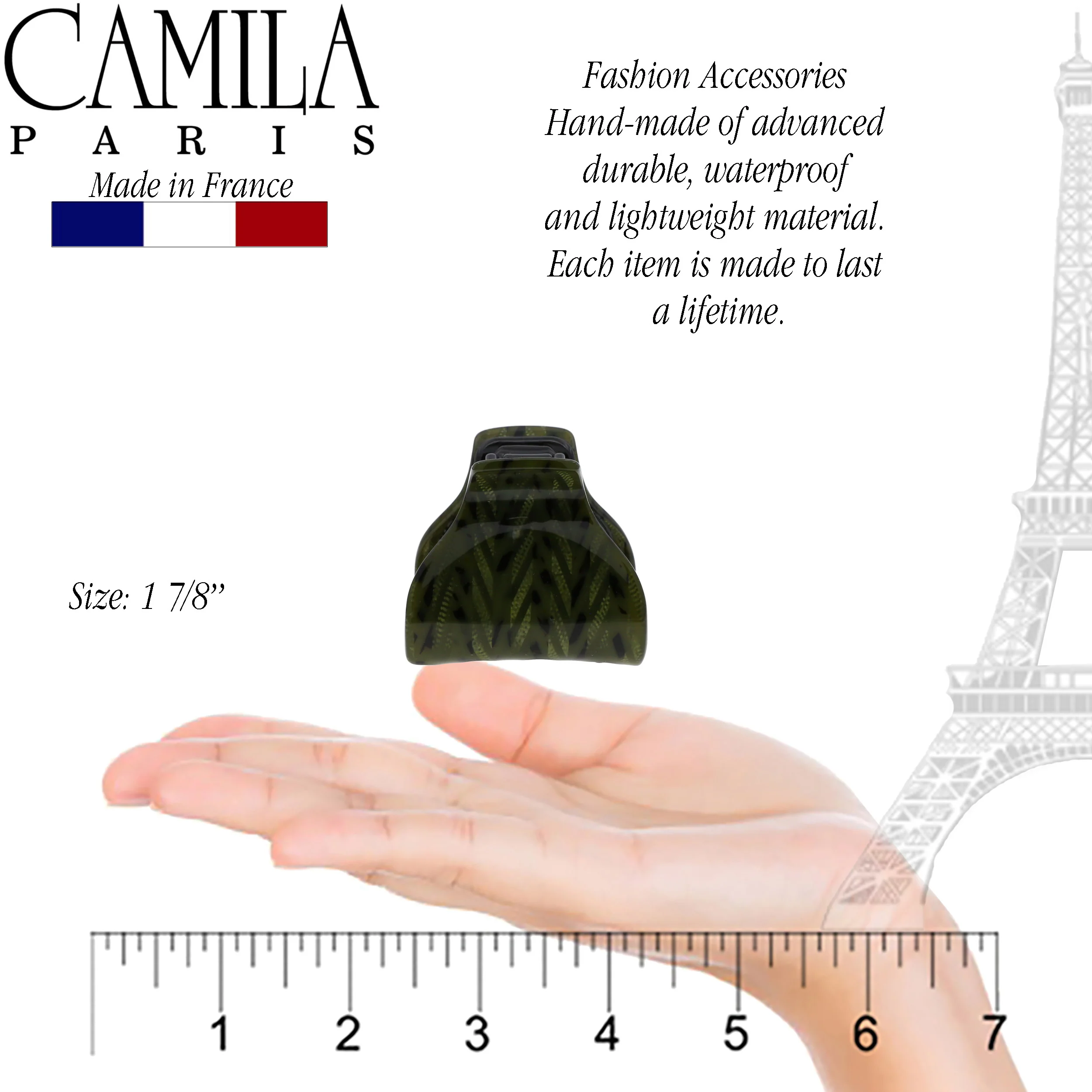 Camila Paris Classic Covered Spring Hair Clip - Image 18