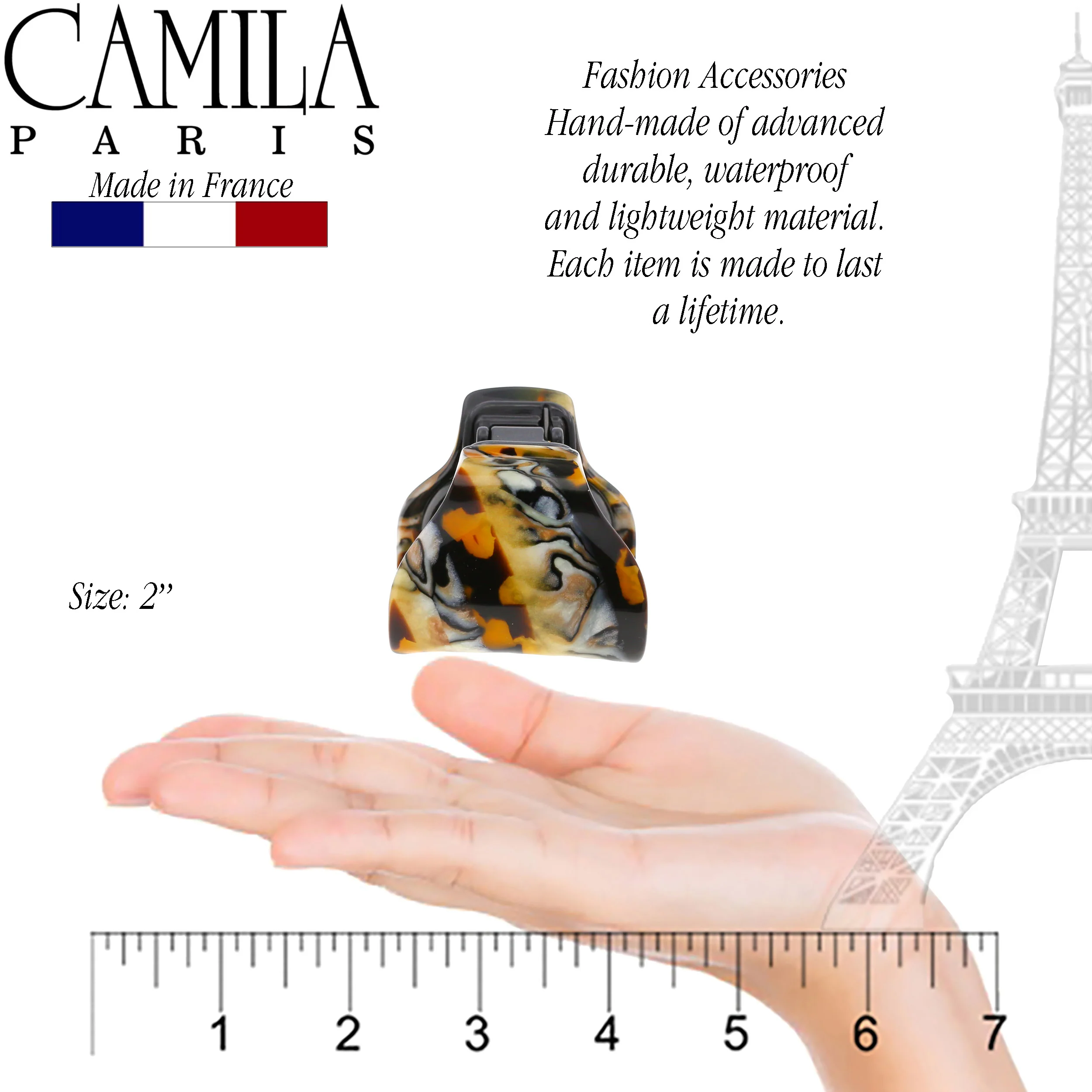 Camila Paris Classic Covered Spring Hair Clip - Image 26