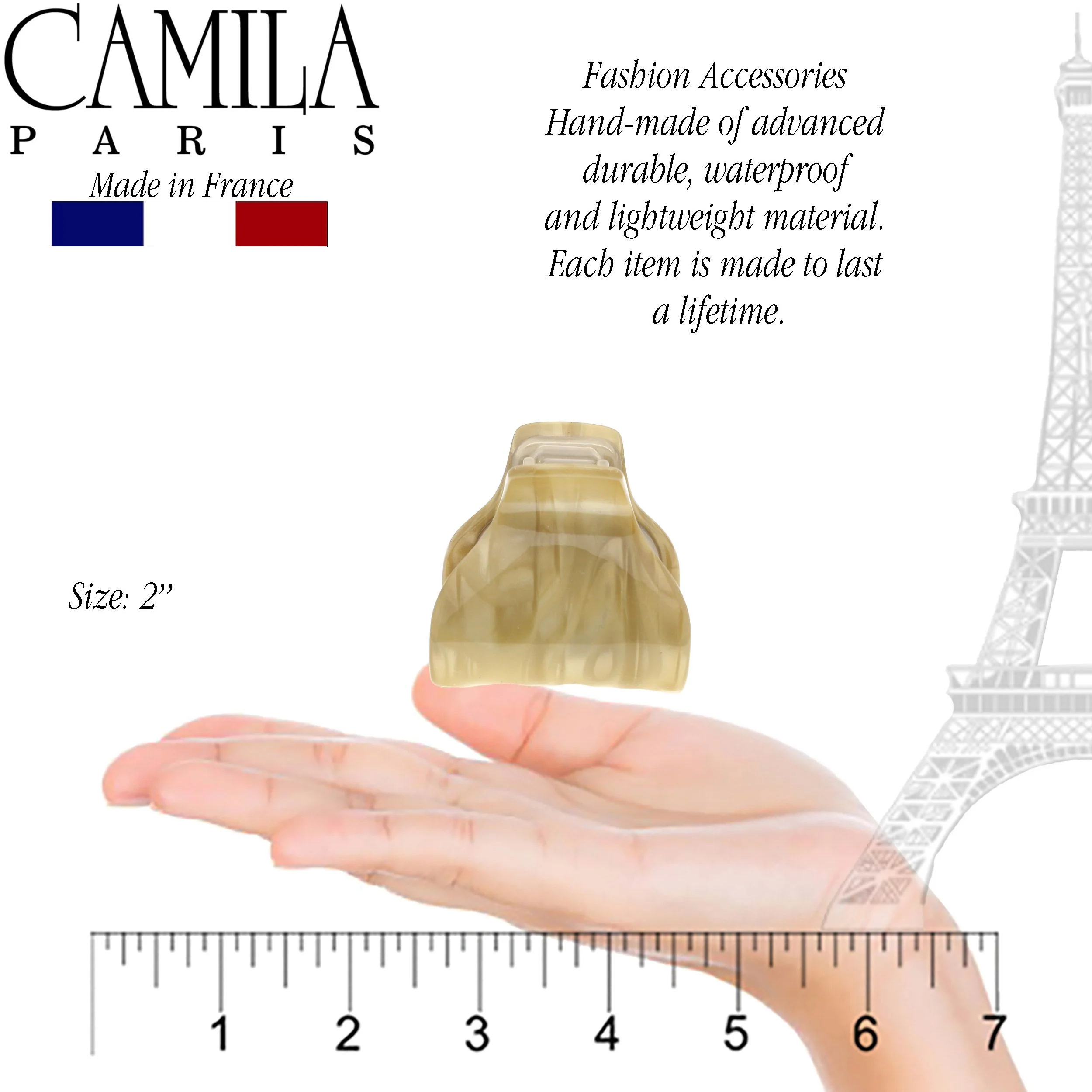 Camila Paris Classic Covered Spring Hair Clip - Image 30