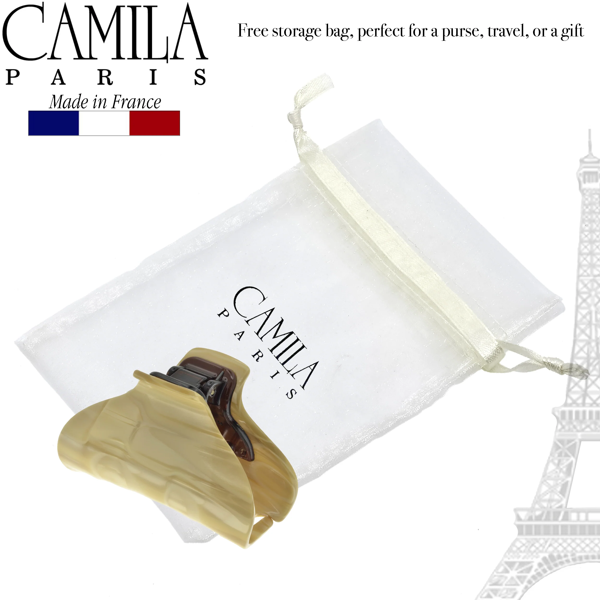Camila Paris Classic Covered Spring Hair Clip - Image 4