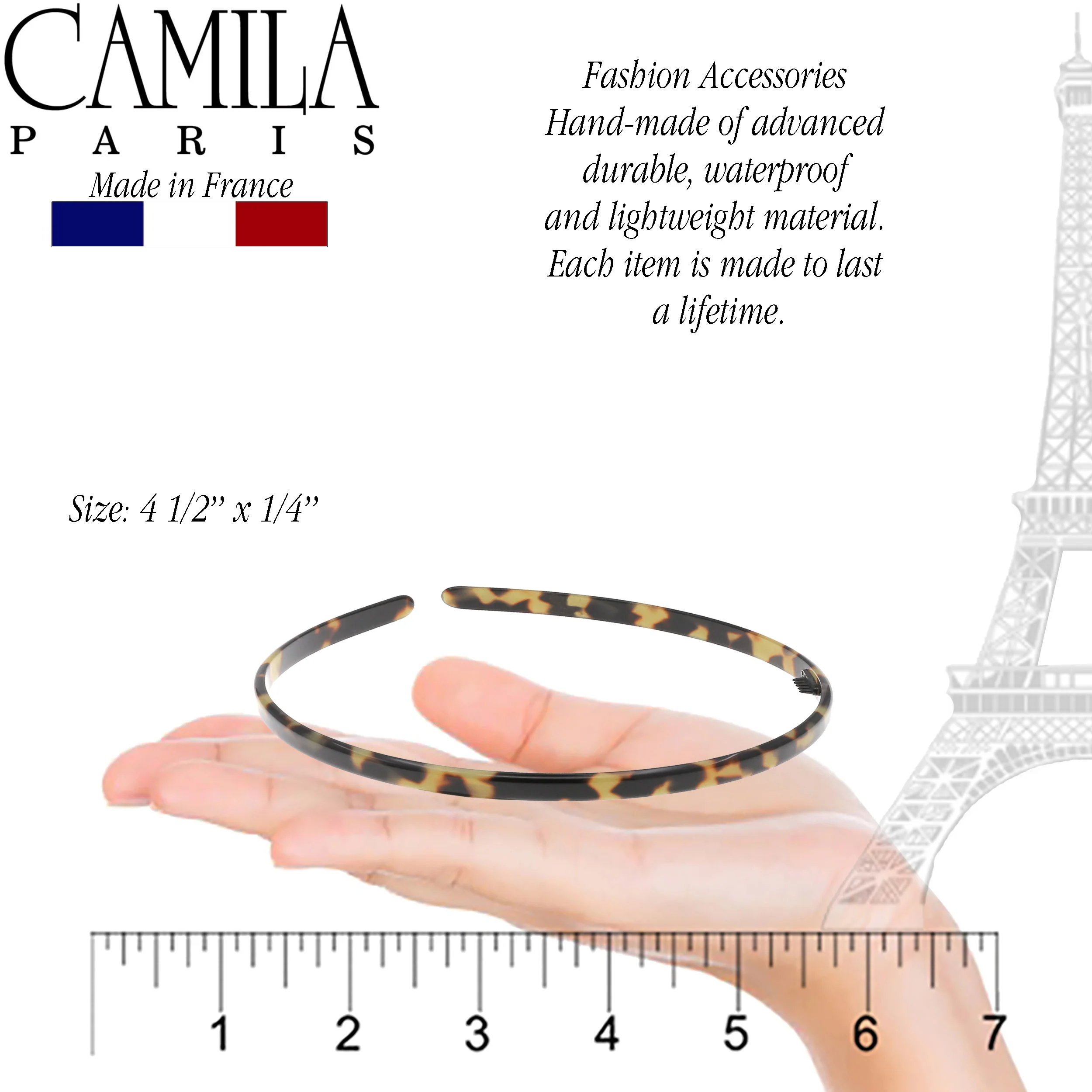 Camila Paris Classic Flat Flexible Headband 0.25" - Image 2