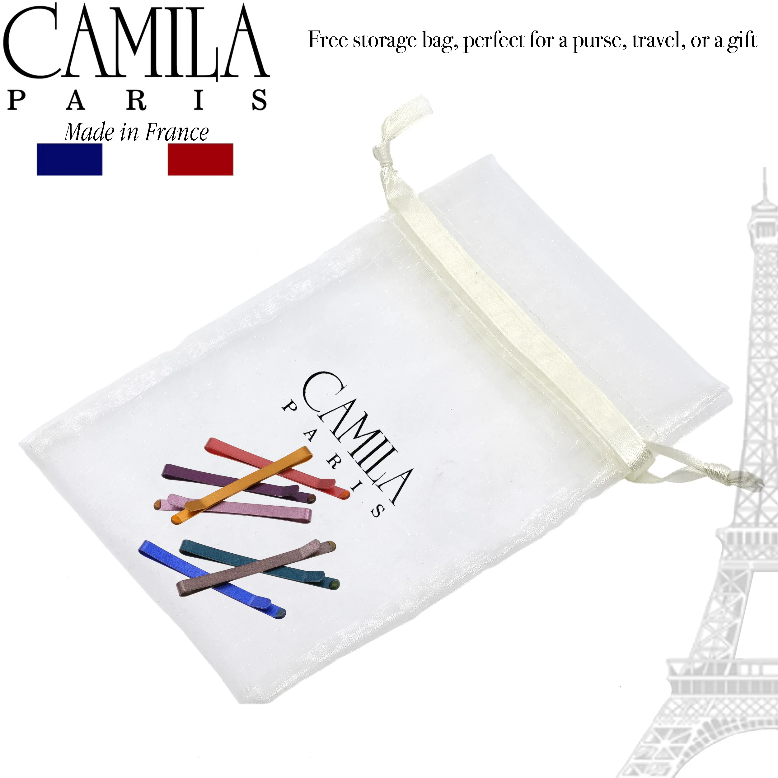 Camila Paris Thin Metal Hair Pins Slides - 7 Pack - Image 12