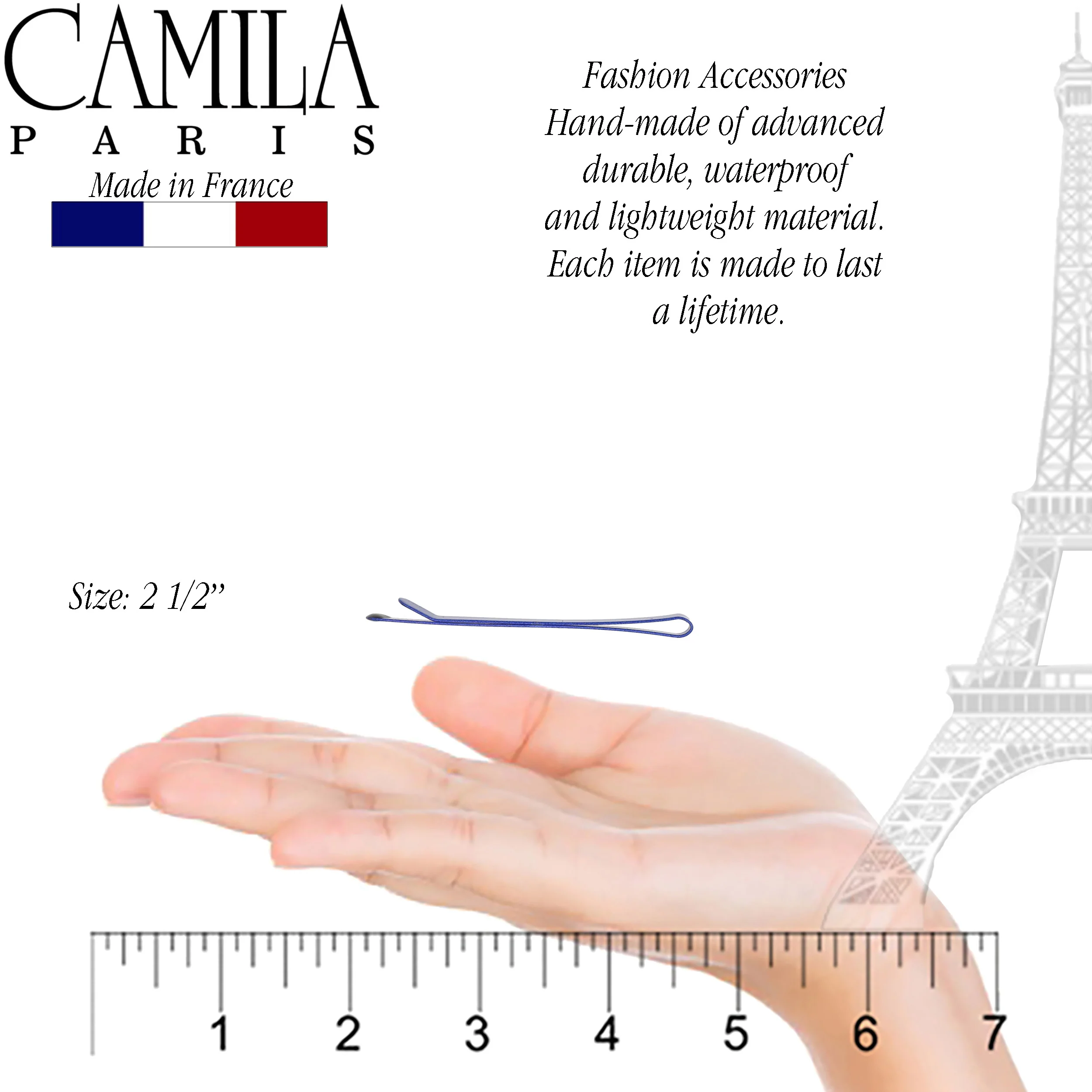 Camila Paris Thin Metal Hair Pins Slides - 7 Pack - Image 14