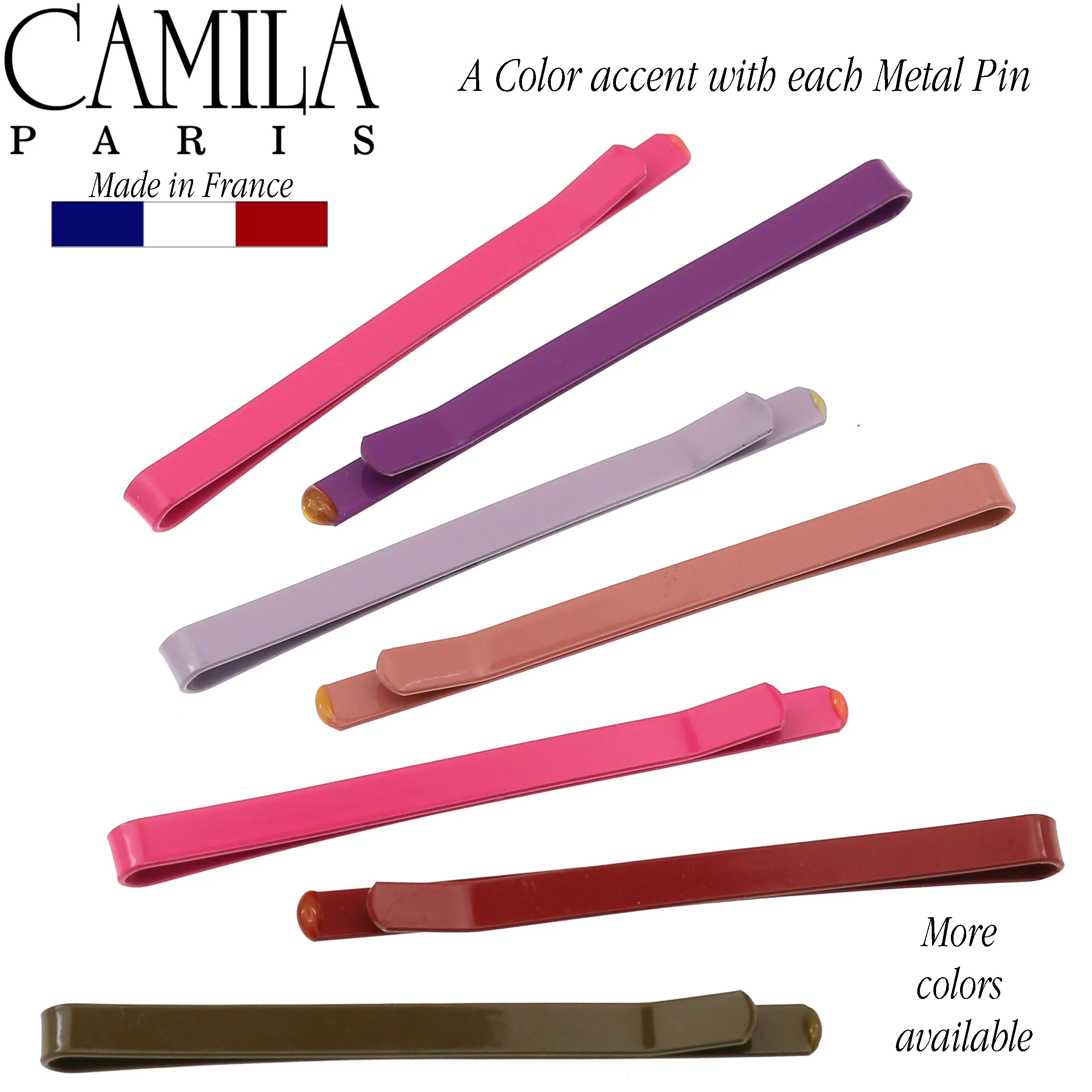 Camila Paris Thin Metal Hair Pins Slides - 7 Pack - Image 5