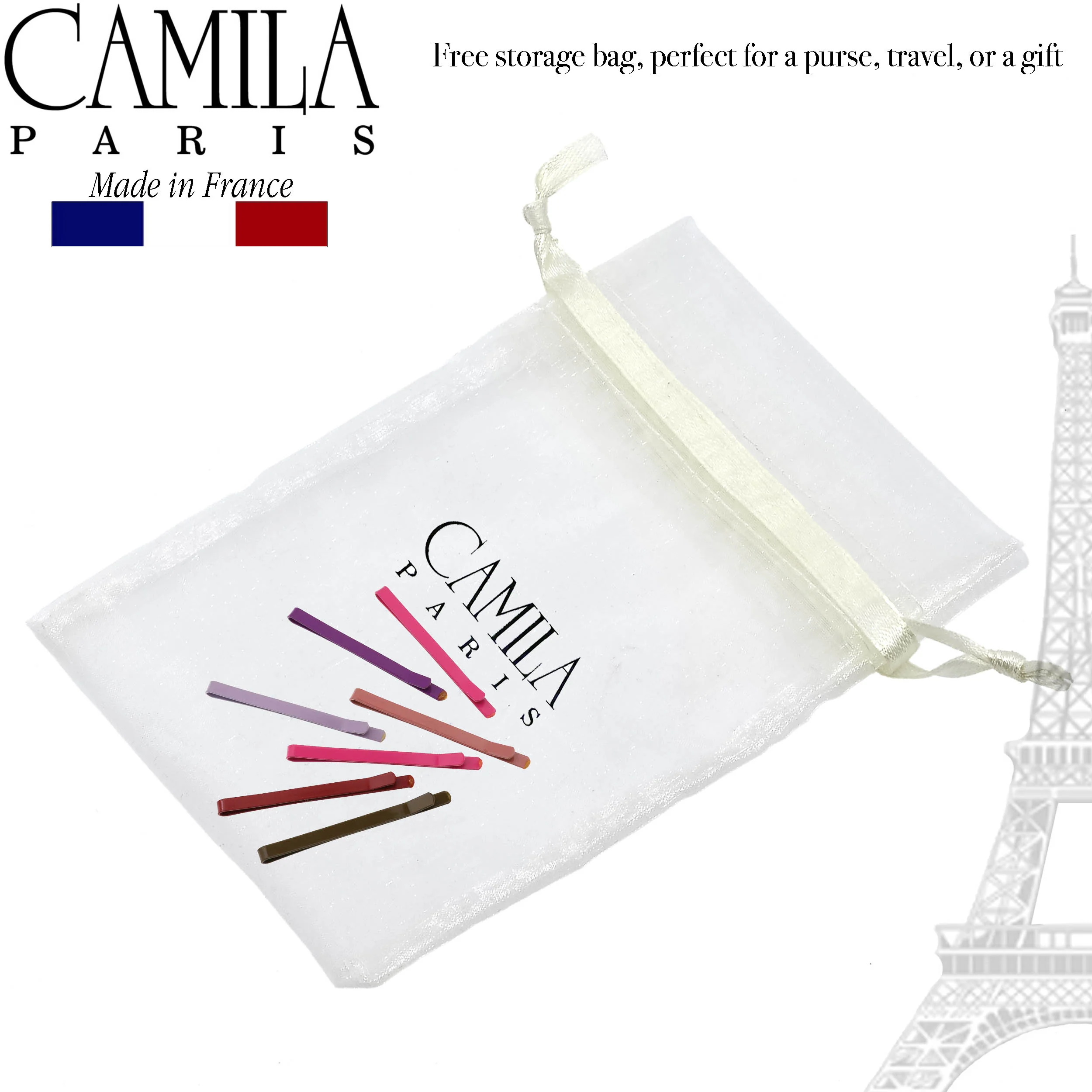 Camila Paris Thin Metal Hair Pins Slides - 7 Pack - Image 6