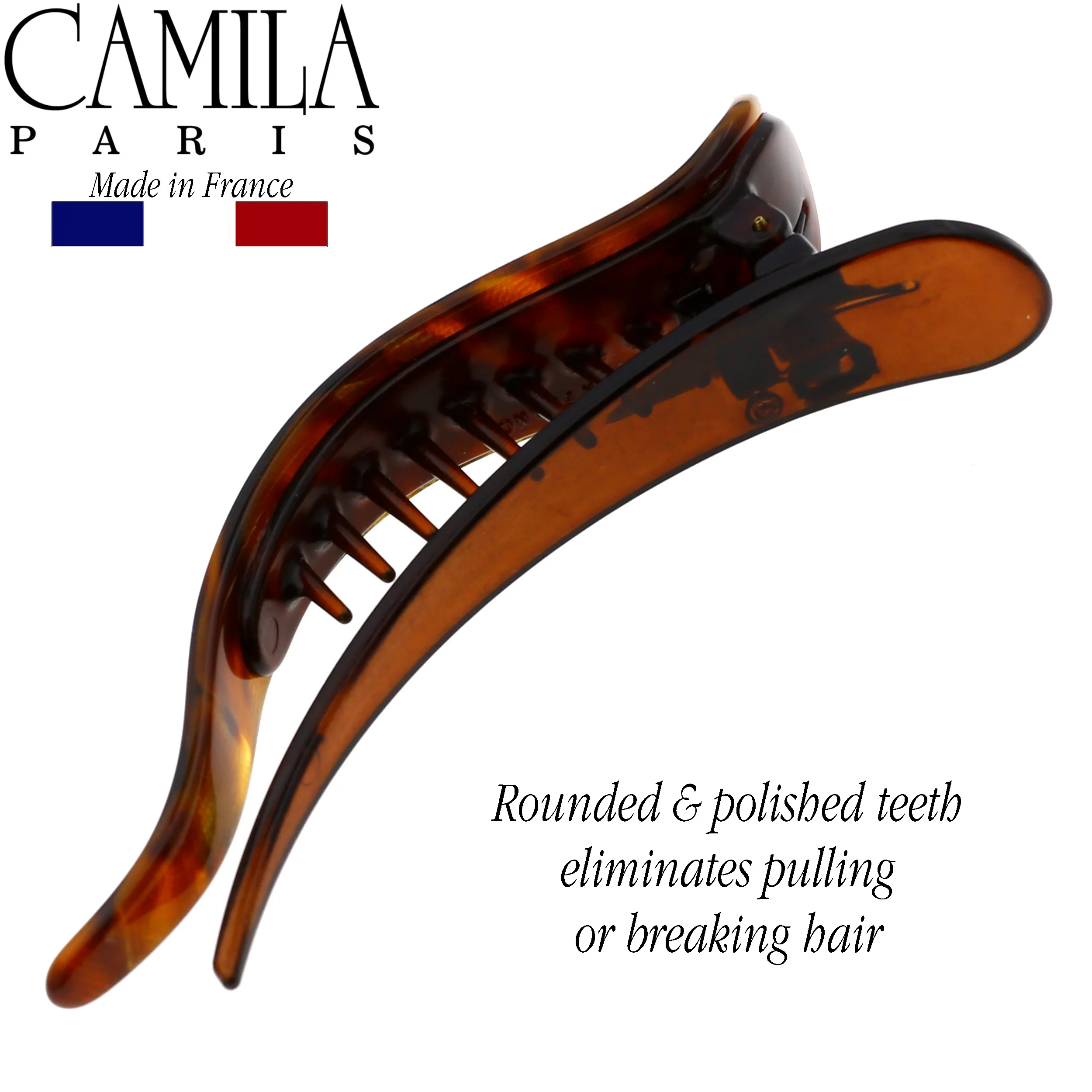 Handmade Beige French Hair Clip Claw Hair Slide - Image 2