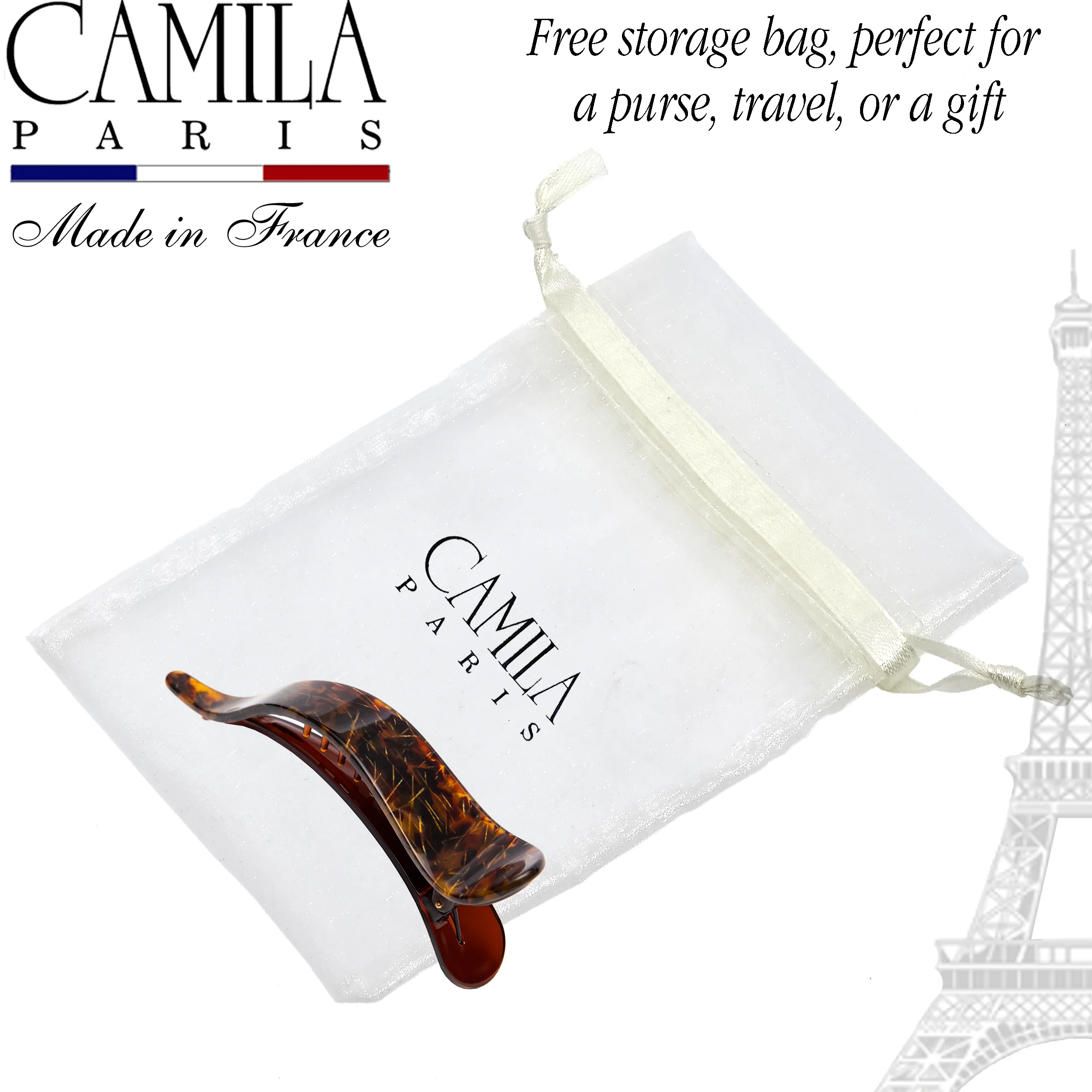 Handmade Beige French Hair Clip Claw Hair Slide - Image 4