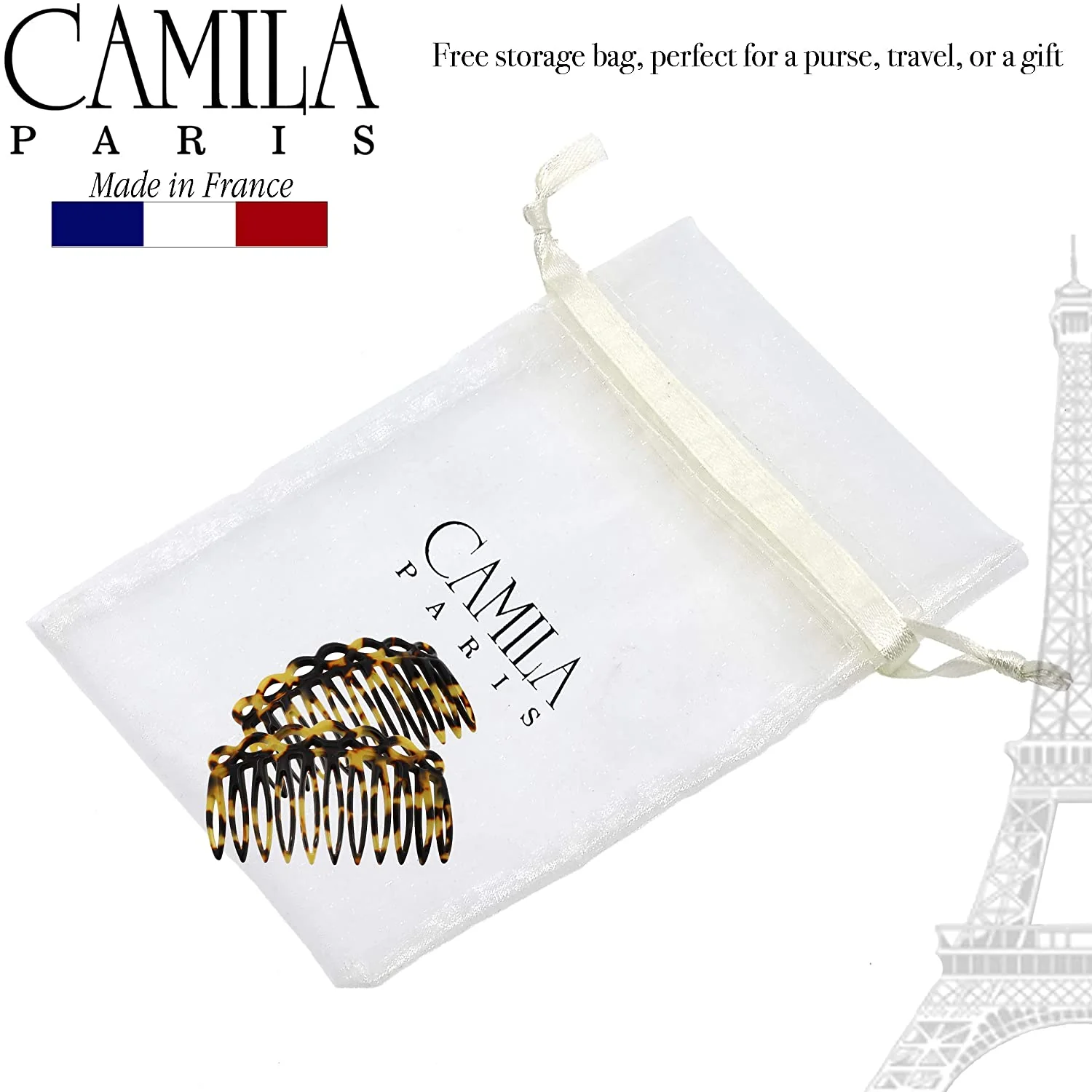 Camila Paris CP3140 Handmade French Hair Side Comb - Image 12