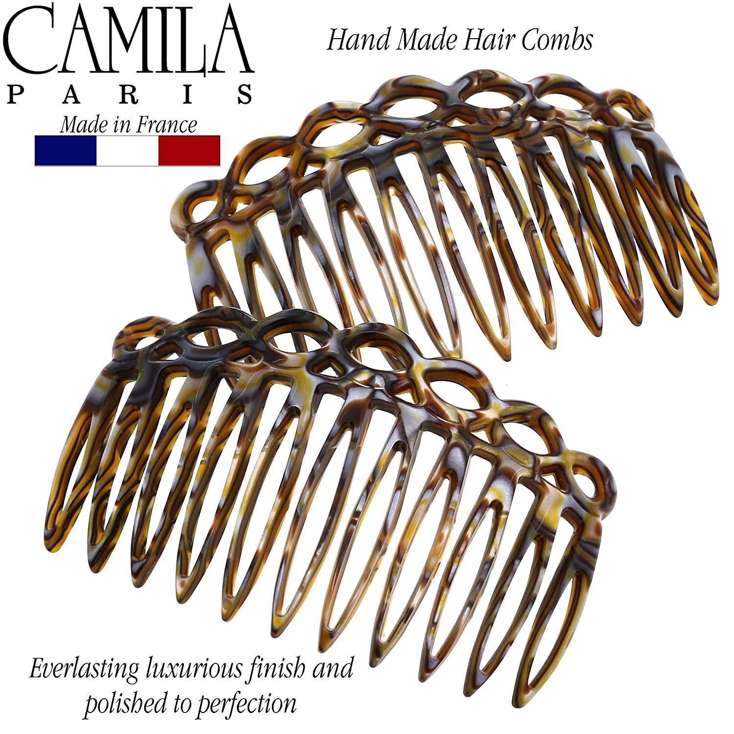 Camila Paris CP3140 Handmade French Hair Side Comb - Image 15