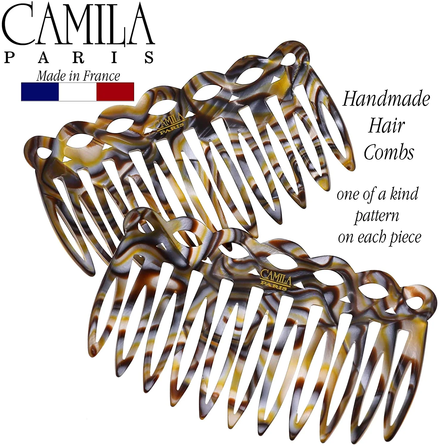 Camila Paris CP3140 Handmade French Hair Side Comb - Image 16