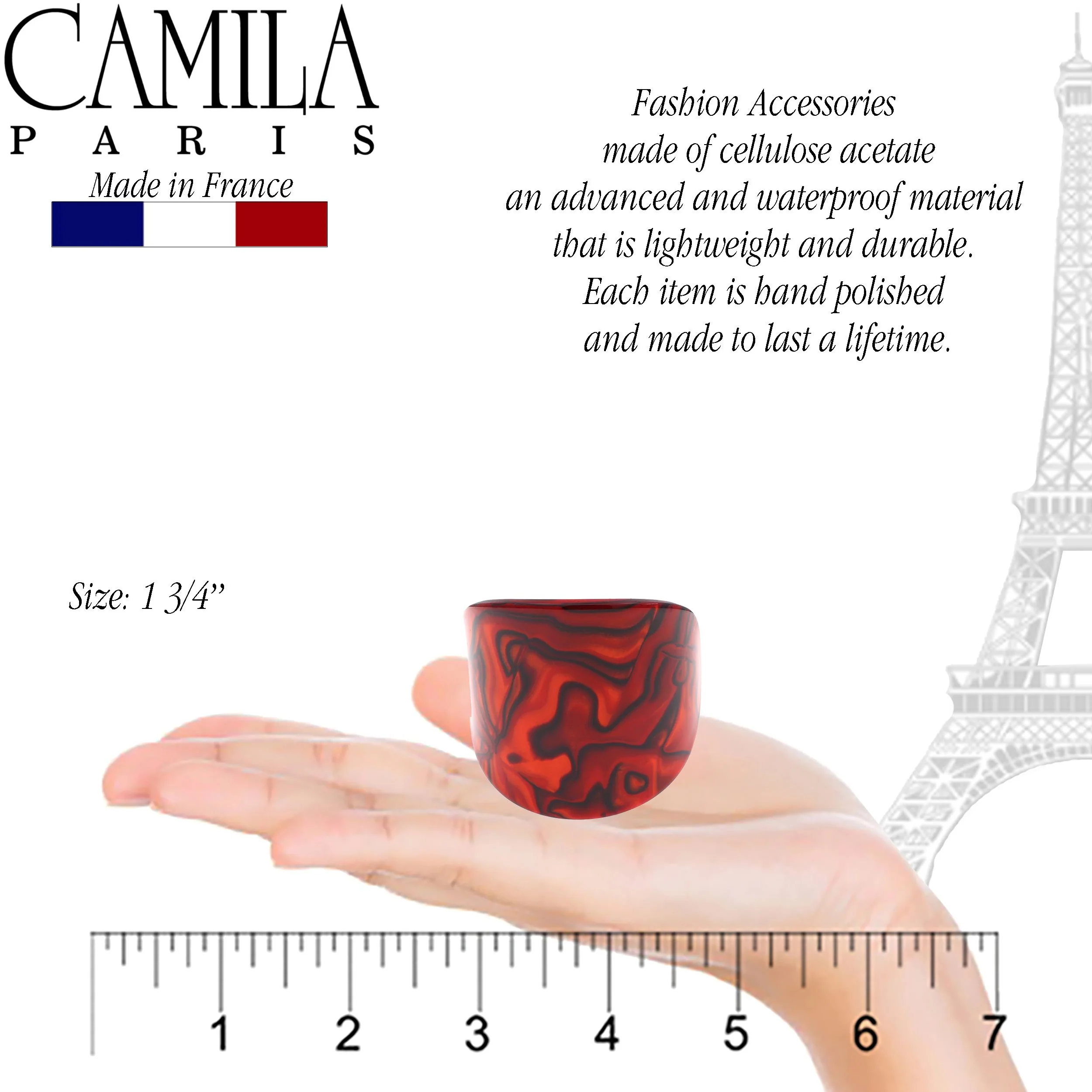 Camila Paris Hair Accessories Handmade Oval Ponytail Hair Tie - Image 10