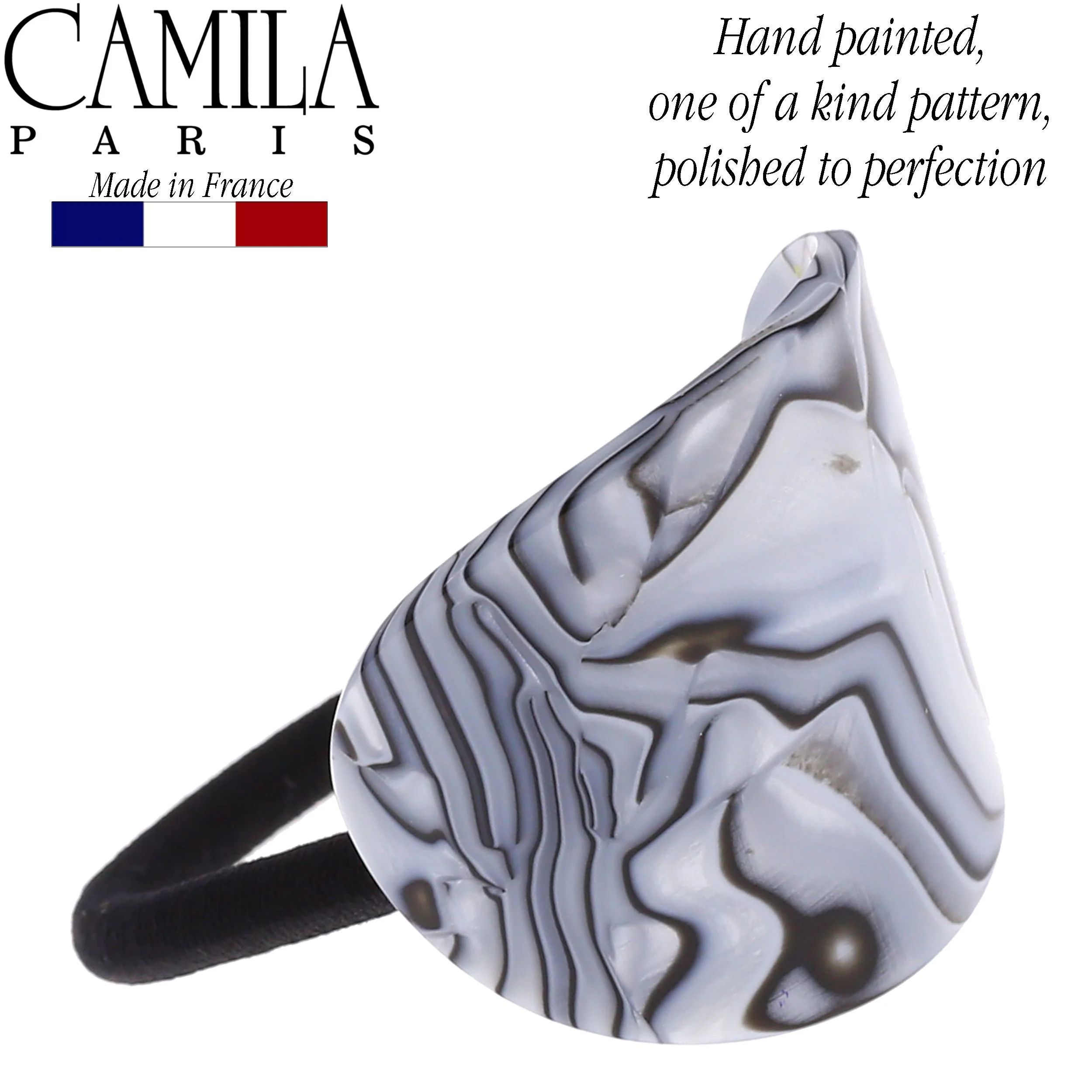 Camila Paris Hair Accessories Handmade Oval Ponytail Hair Tie - Image 3