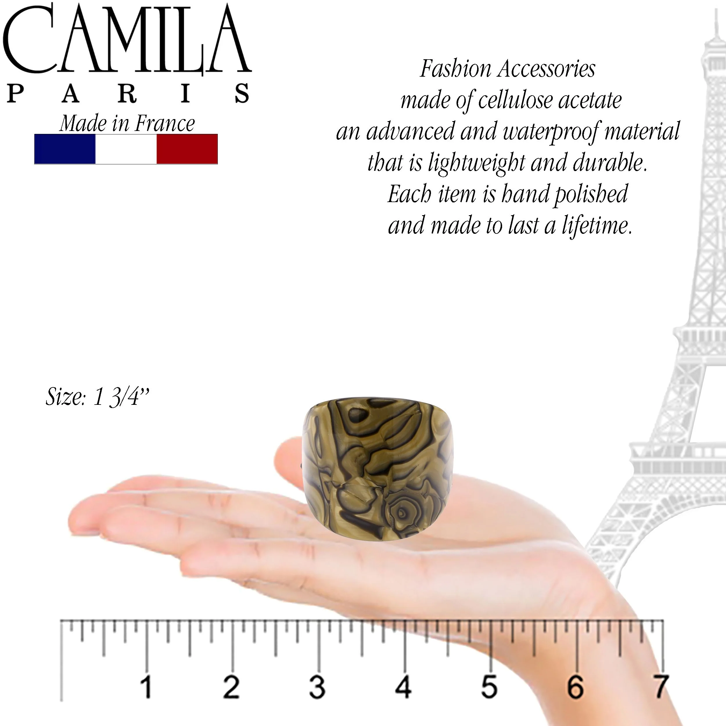 Camila Paris Hair Accessories Handmade Oval Ponytail Hair Tie - Image 6