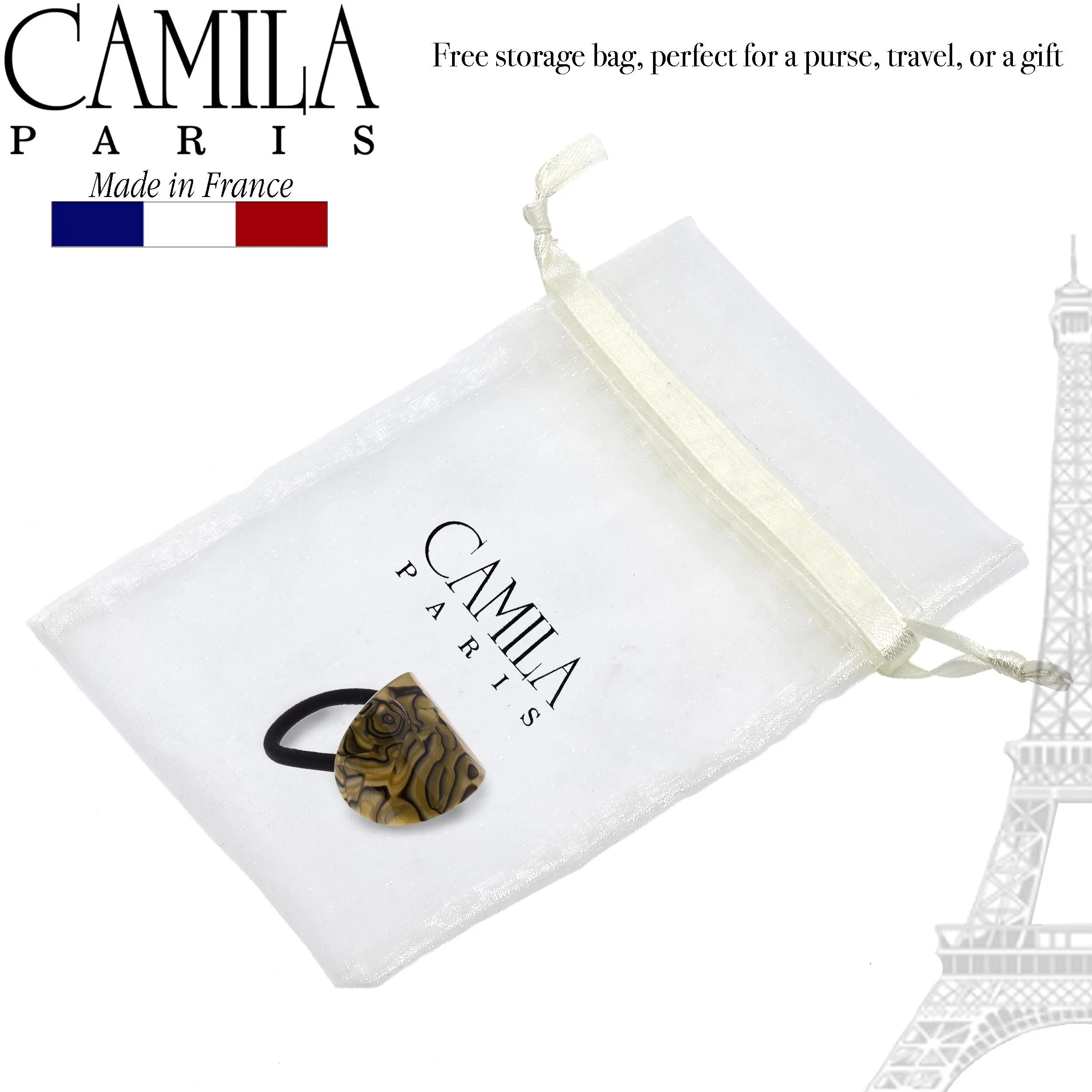 Camila Paris Hair Accessories Handmade Oval Ponytail Hair Tie - Image 8
