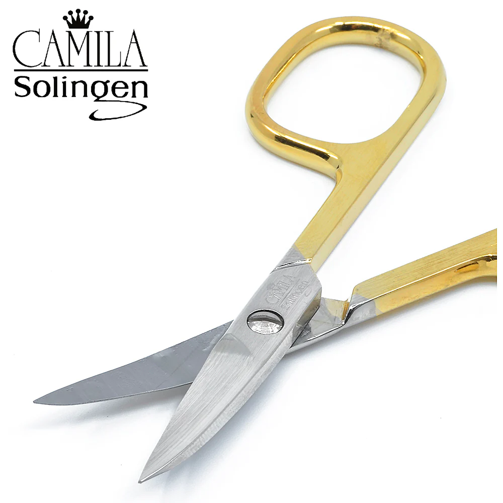 3.5" Gold Plated Curved Nail Scissors - Image 5