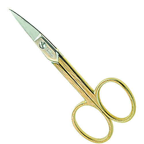3.5" Gold Plated Curved Nail Scissors - Image 7