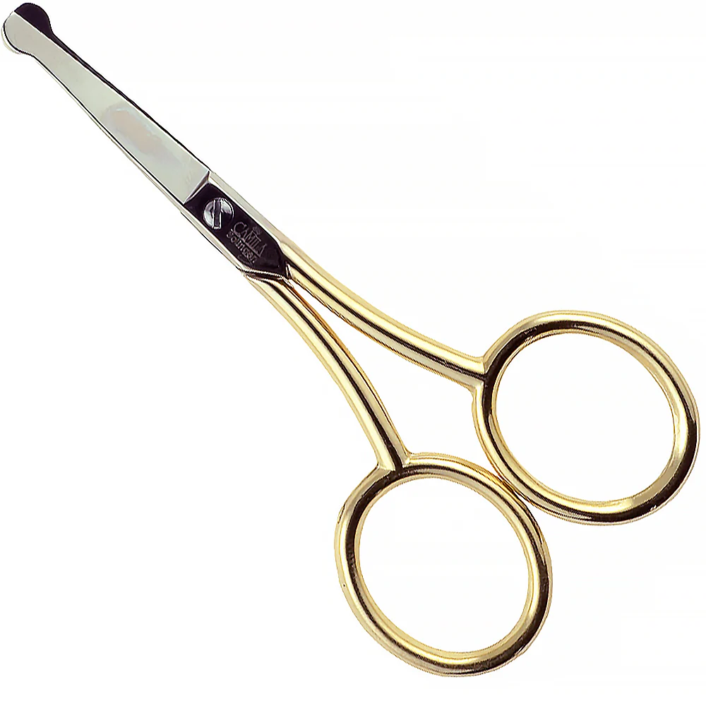 3.5" Gold Plated Safety Tip Nostril Scissor - Image 5